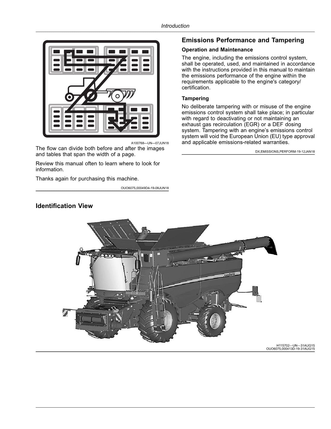 JOHN DEERE 4LZ-13 4YL-8A 4YL-12 S760 MÄHDRESCHER-BETRIEBSHANDBUCH