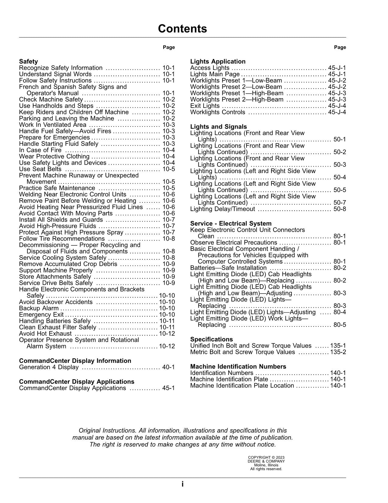 JOHN DEERE S760 S780 S770 S790 MÄHDRESCHER-BETRIEBSHANDBUCH Nr. 3