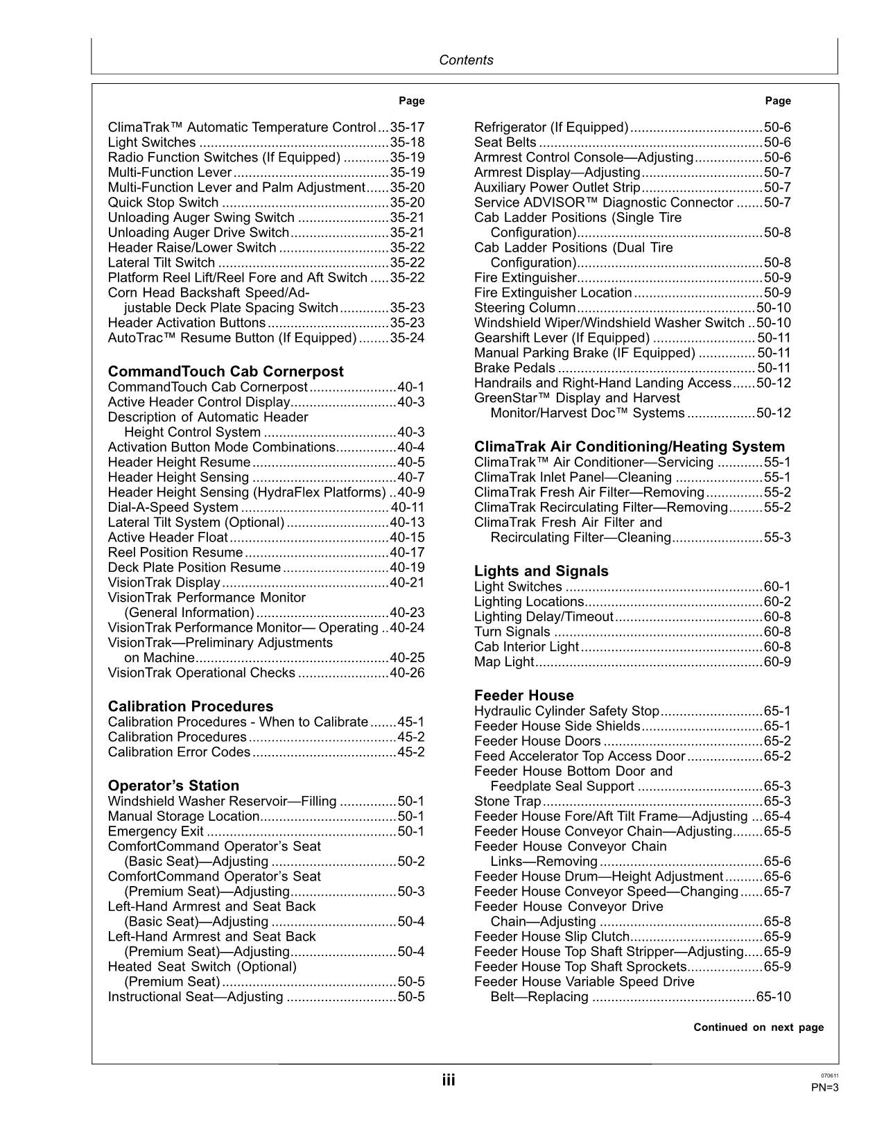 JOHN DEERE S660 STS MÄHDRESCHER-BETRIEBSHANDBUCH Nr. 2