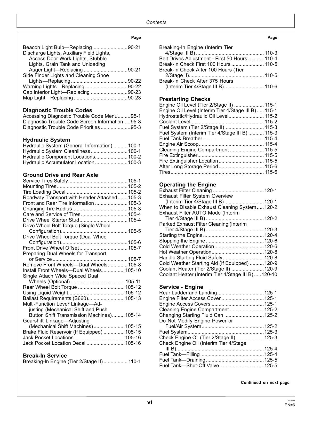 JOHN DEERE S660 STS MÄHDRESCHER-BETRIEBSHANDBUCH Nr. 2