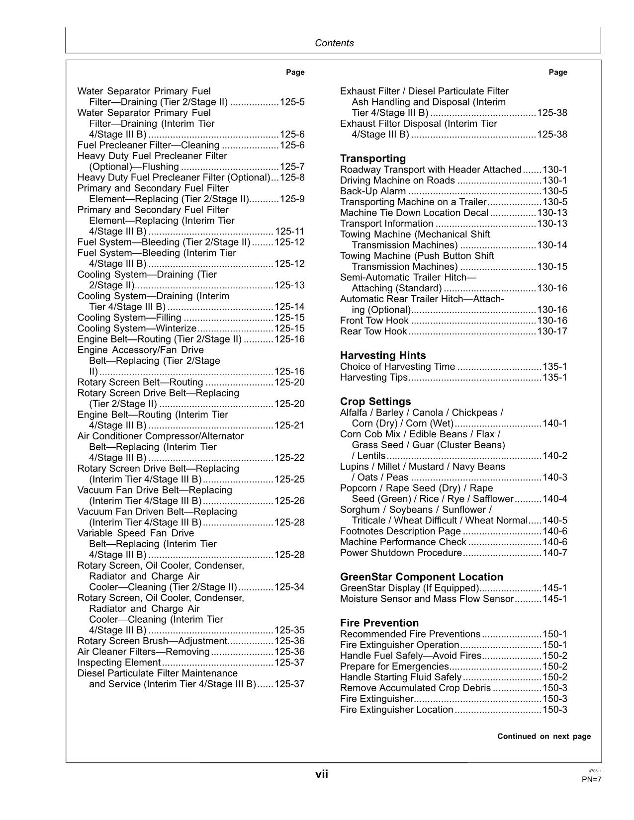 JOHN DEERE S660 STS MÄHDRESCHER-BETRIEBSHANDBUCH Nr. 2