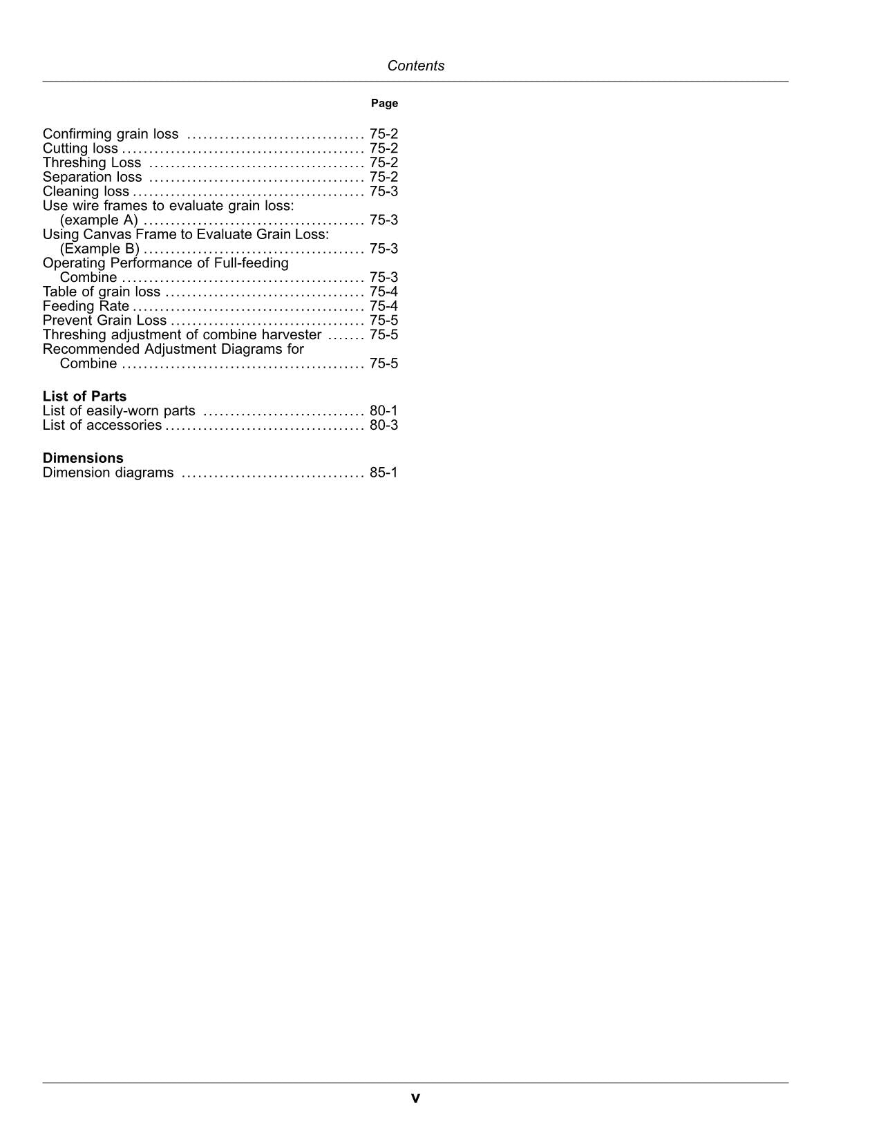 JOHN DEERE W210 4LZ-7 COMBINE OPERATOR MANUAL