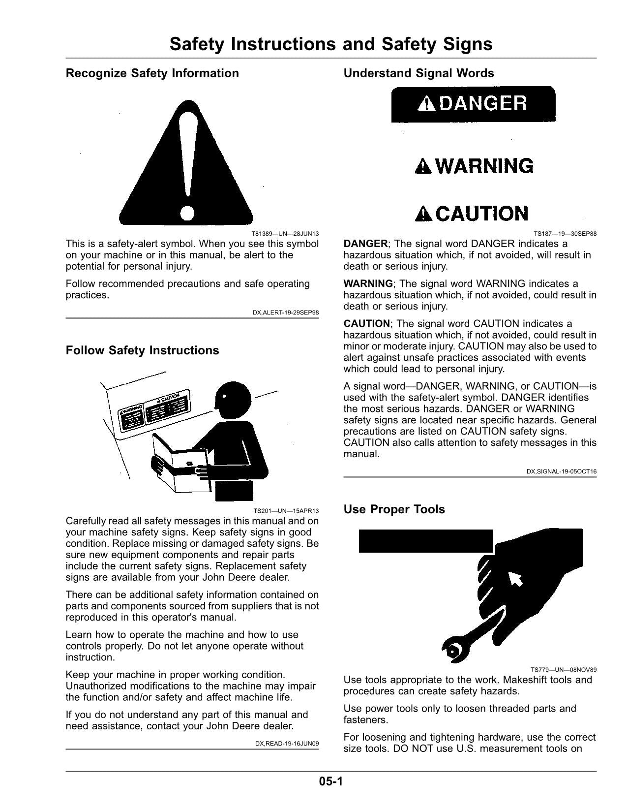 JOHN DEERE W210 4LZ-7 COMBINE OPERATOR MANUAL