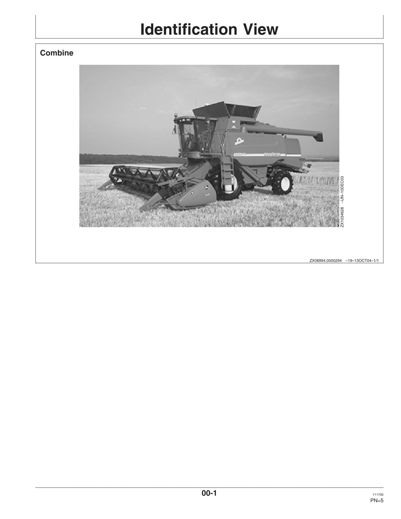 JOHN DEERE 9660 WTS COMBINE OPERATOR MANUAL #1