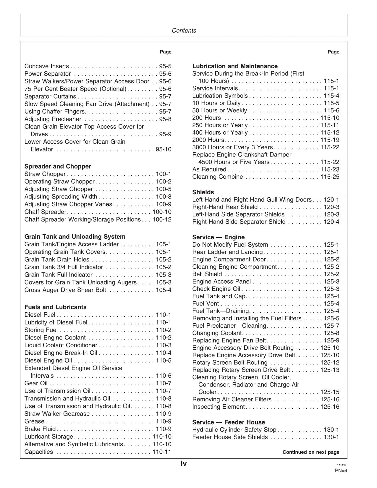 JOHN DEERE 9660 WTS MÄHDRESCHER-BETRIEBSHANDBUCH Nr. 2