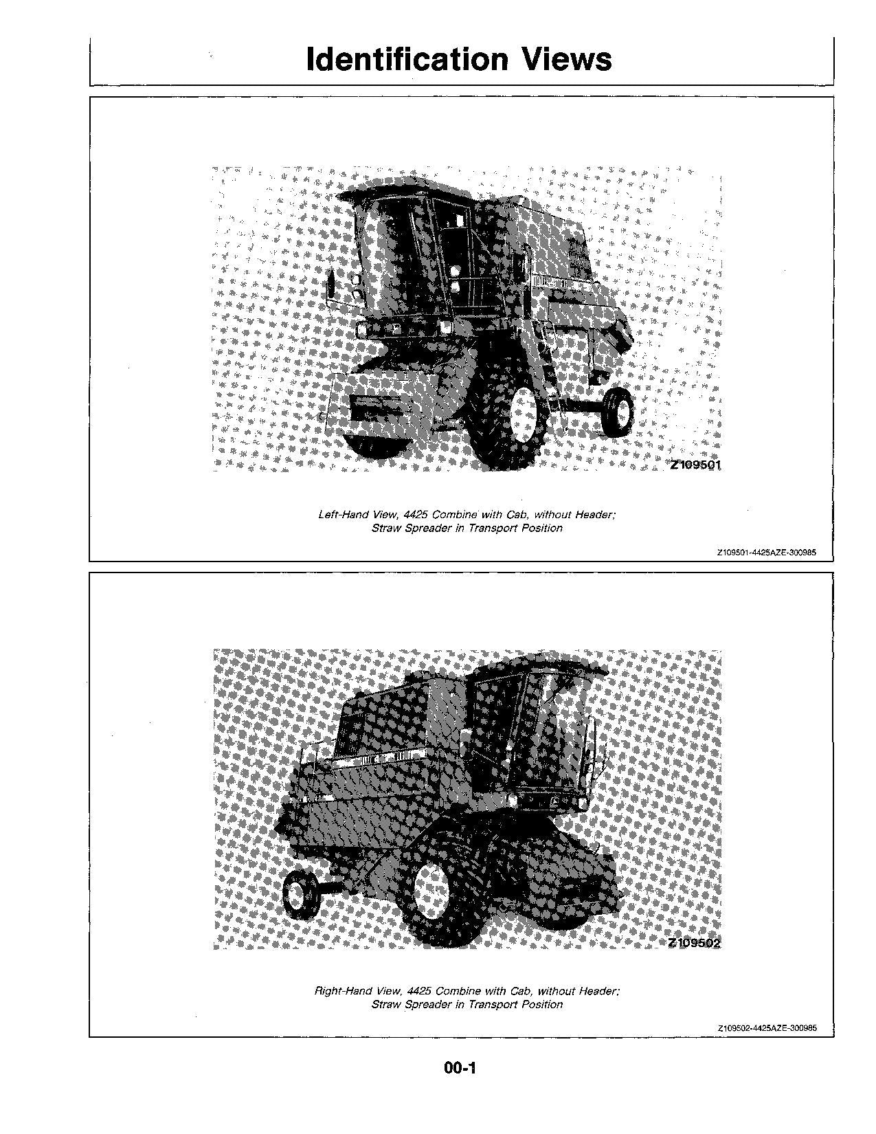 JOHN DEERE 4425 COMBINE OPERATOR MANUAL #1