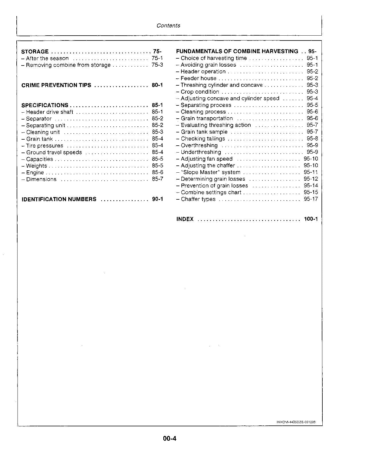 JOHN DEERE 4435 COMBINE OPERATOR MANUAL #1