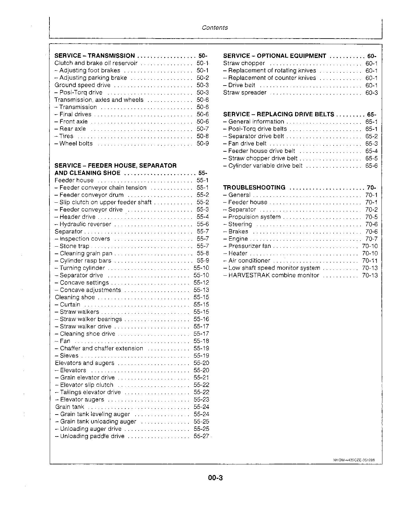 JOHN DEERE 4435 COMBINE OPERATOR MANUAL #1