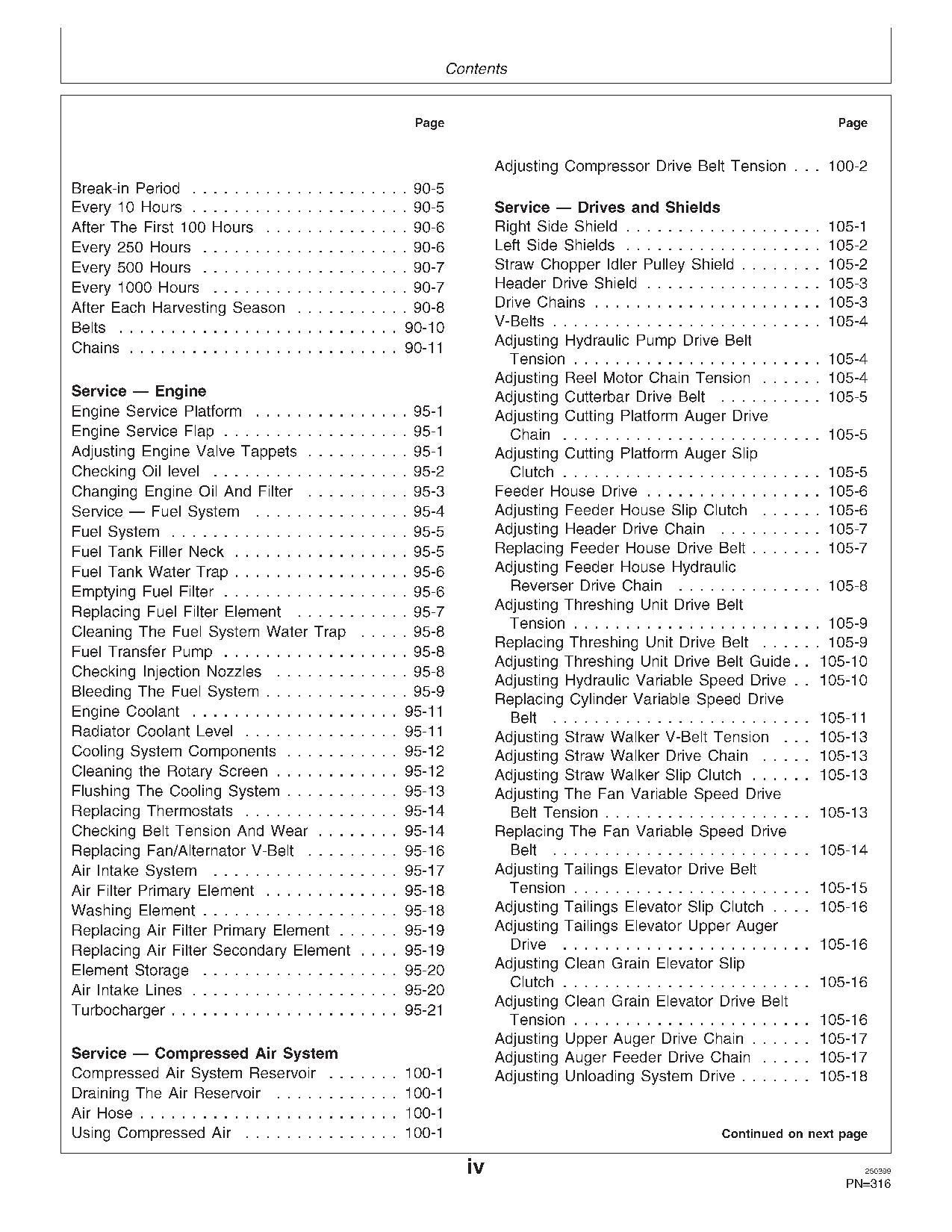 JOHN DEERE 1170 312 314 316 319 MÄHDRESCHER-BETRIEBSHANDBUCH