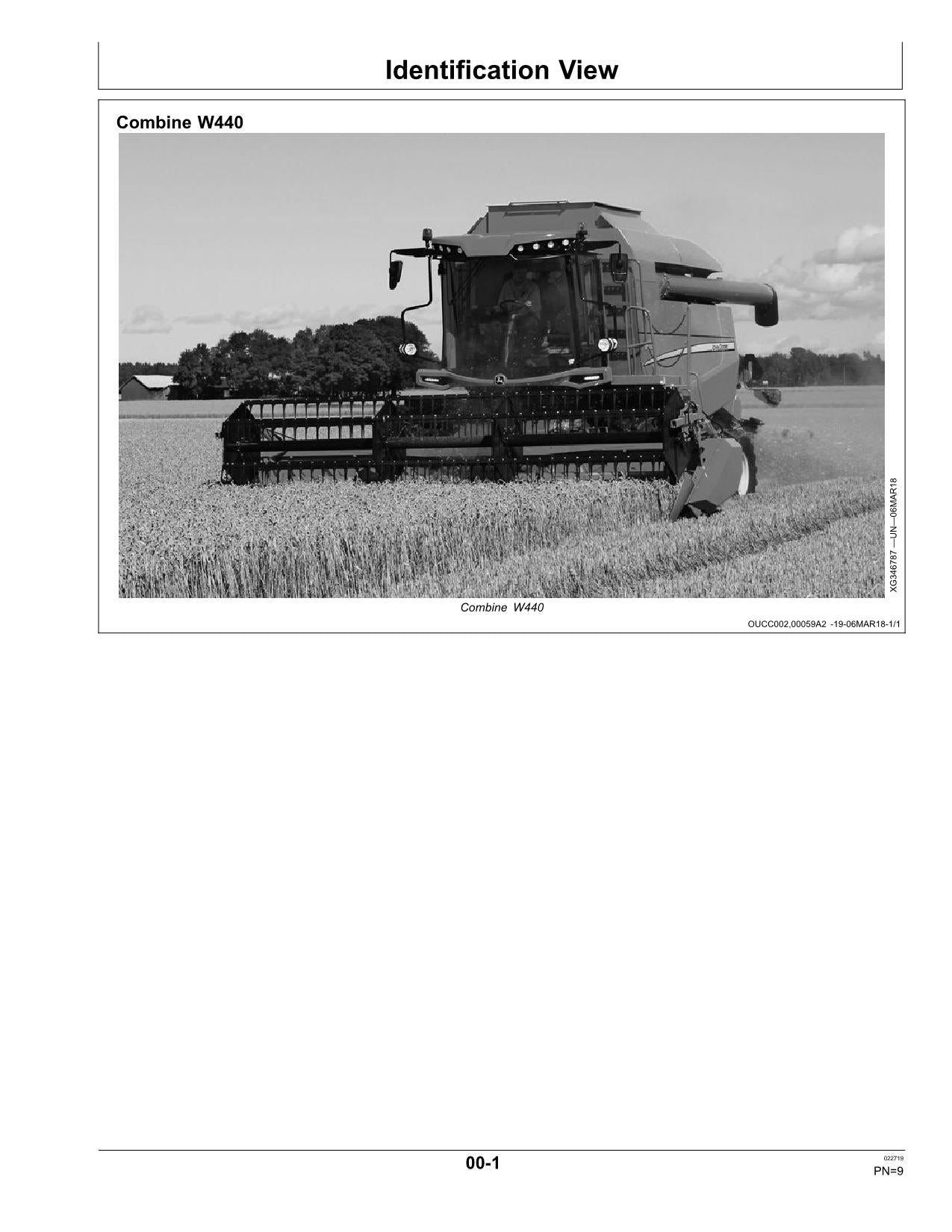 JOHN DEERE W440 MÄHDRESCHER-BETRIEBSHANDBUCH Nr. 2