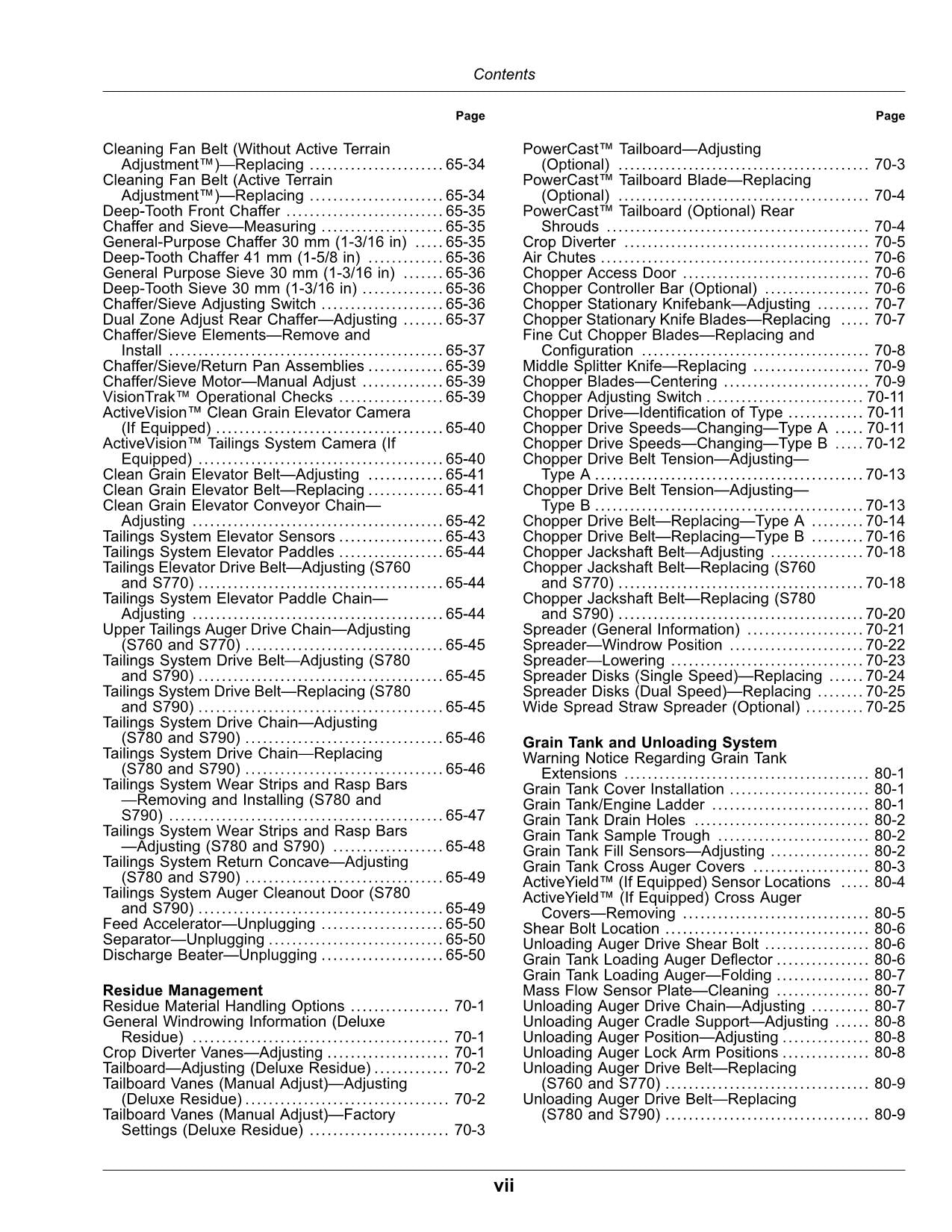 JOHN DEERE S760 S770 S780 S790 MÄHDRESCHER-BETRIEBSHANDBUCH Nr. 1