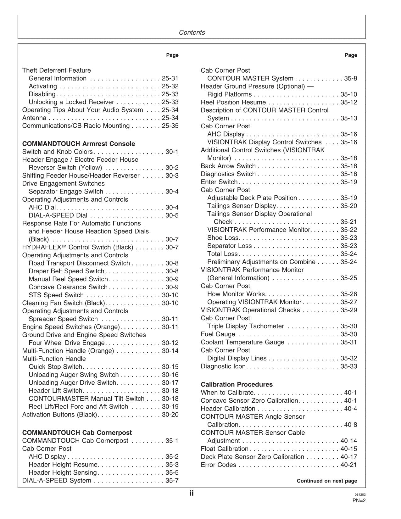 JOHN DEERE 9650 STS 9750 STS COMBINE OPERATOR MANUAL #2