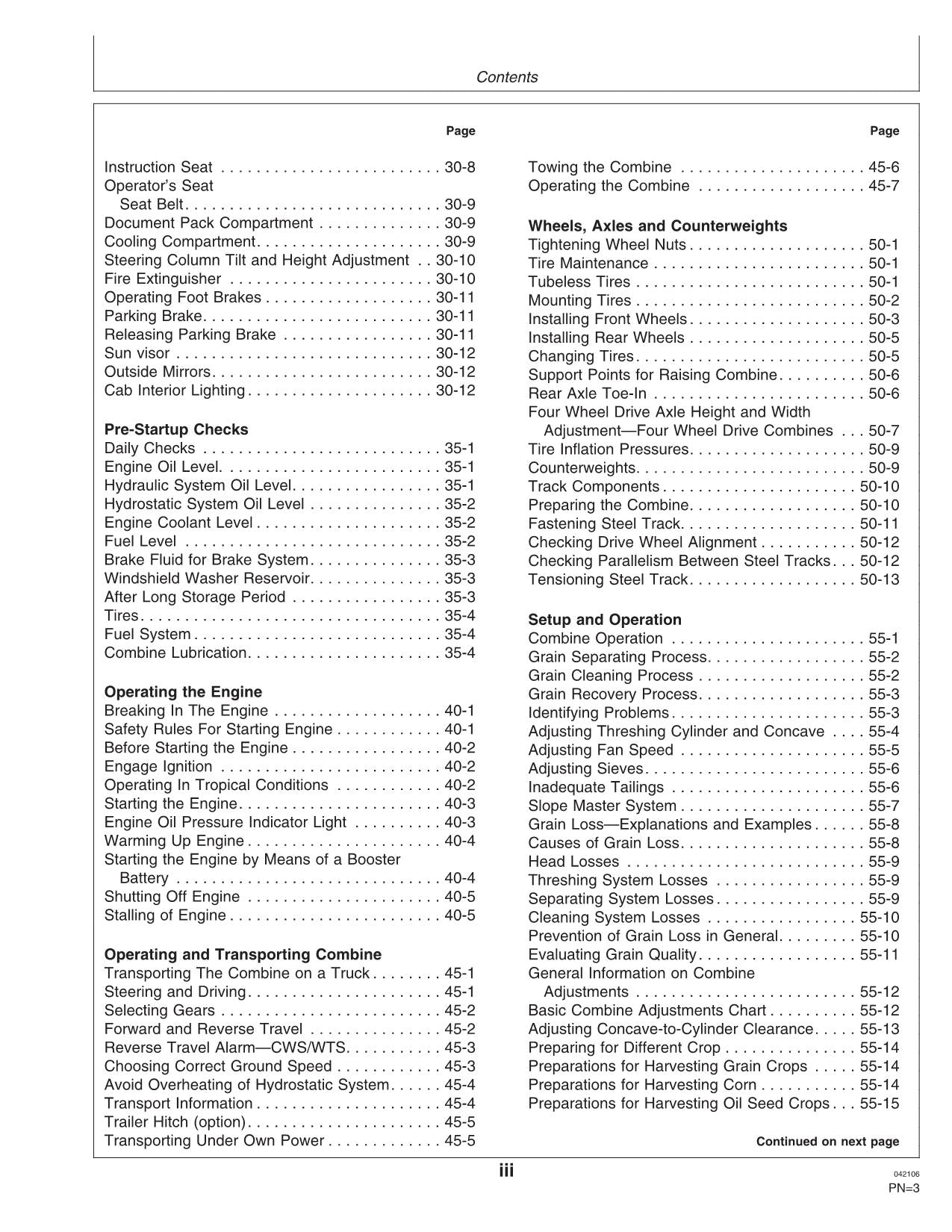 JOHN DEERE 1550 WTS 1450 CWS 1550 1450 WTS 1450 1550 COMBINE OPERATOR MANUAL