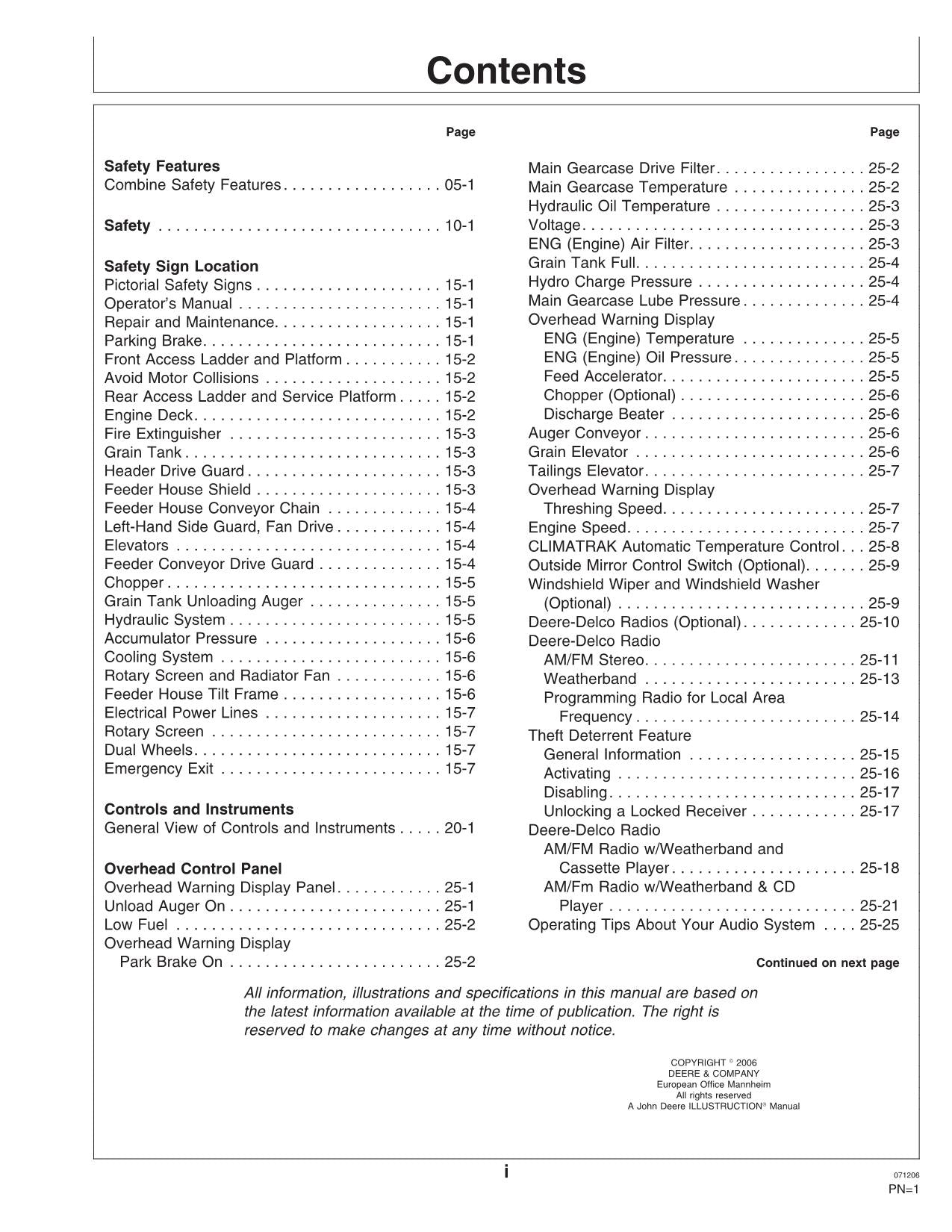 JOHN DEERE 9650 STS 9750 STS MÄHDRESCHER-BETRIEBSHANDBUCH #3