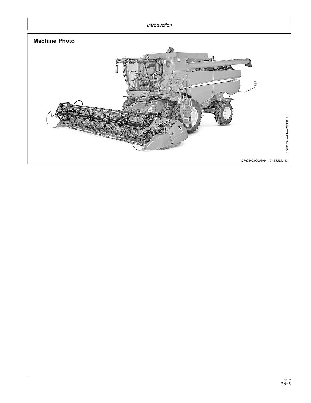 MANUEL D'UTILISATION DE LA MOISSONNEUSE-BATTEUSE JOHN DEERE S540 S550