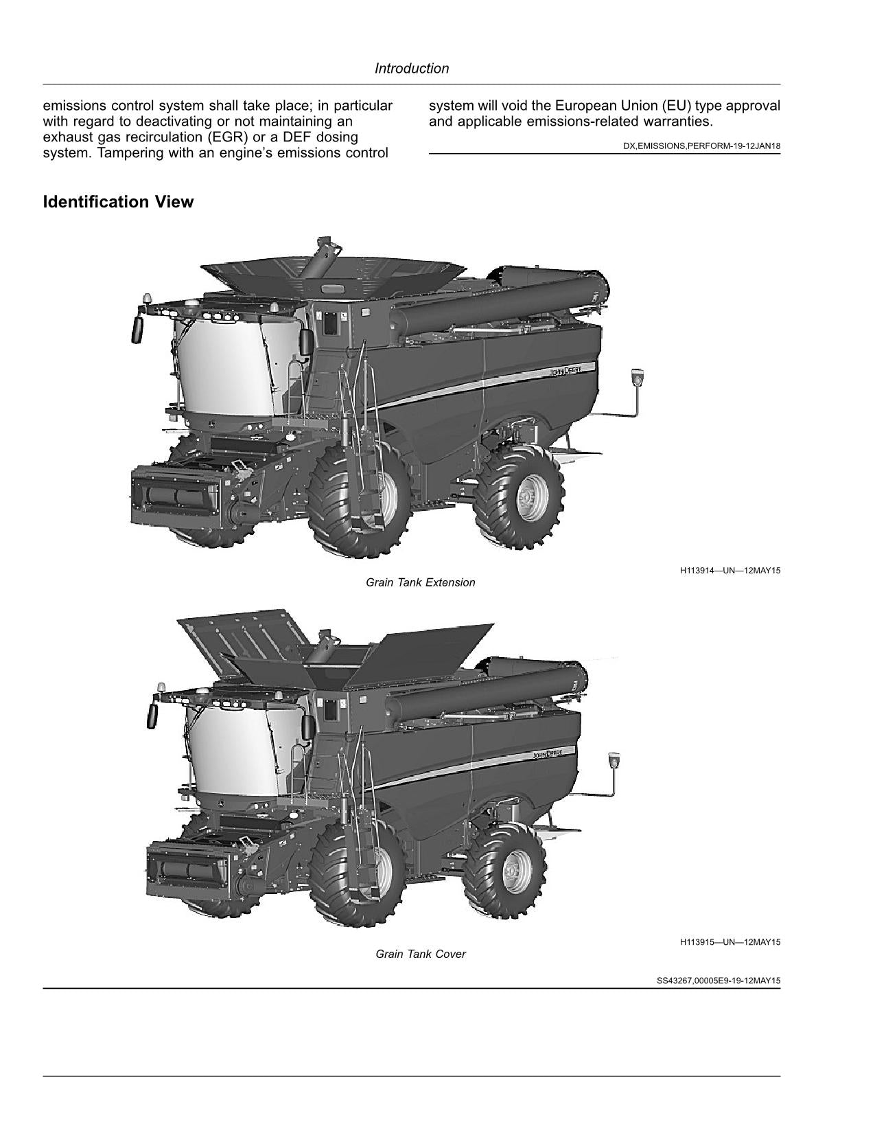 JOHN DEERE S760 S770 S780 S790 MÄHDRESCHER-BETRIEBSHANDBUCH #3