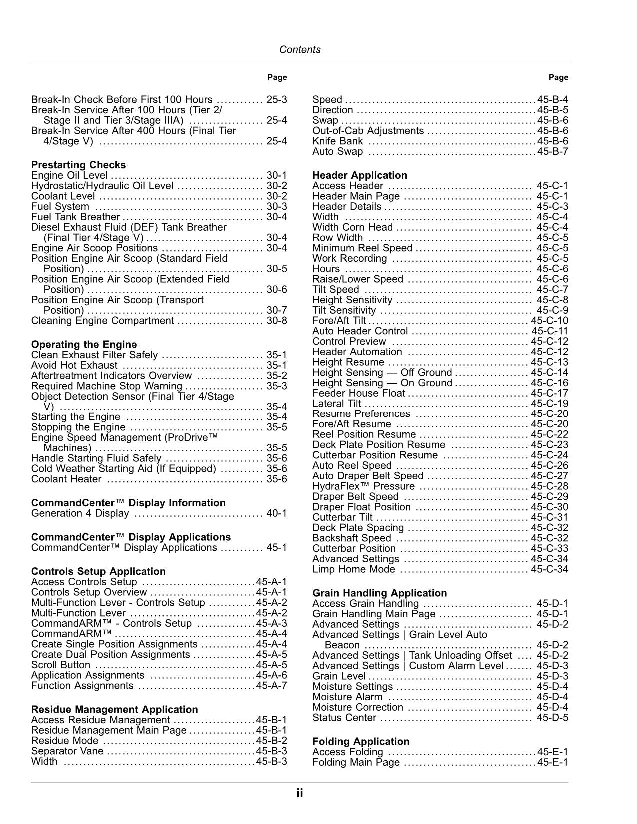 JOHN DEERE S760 S770 S780 S790 MÄHDRESCHER-BETRIEBSHANDBUCH #3