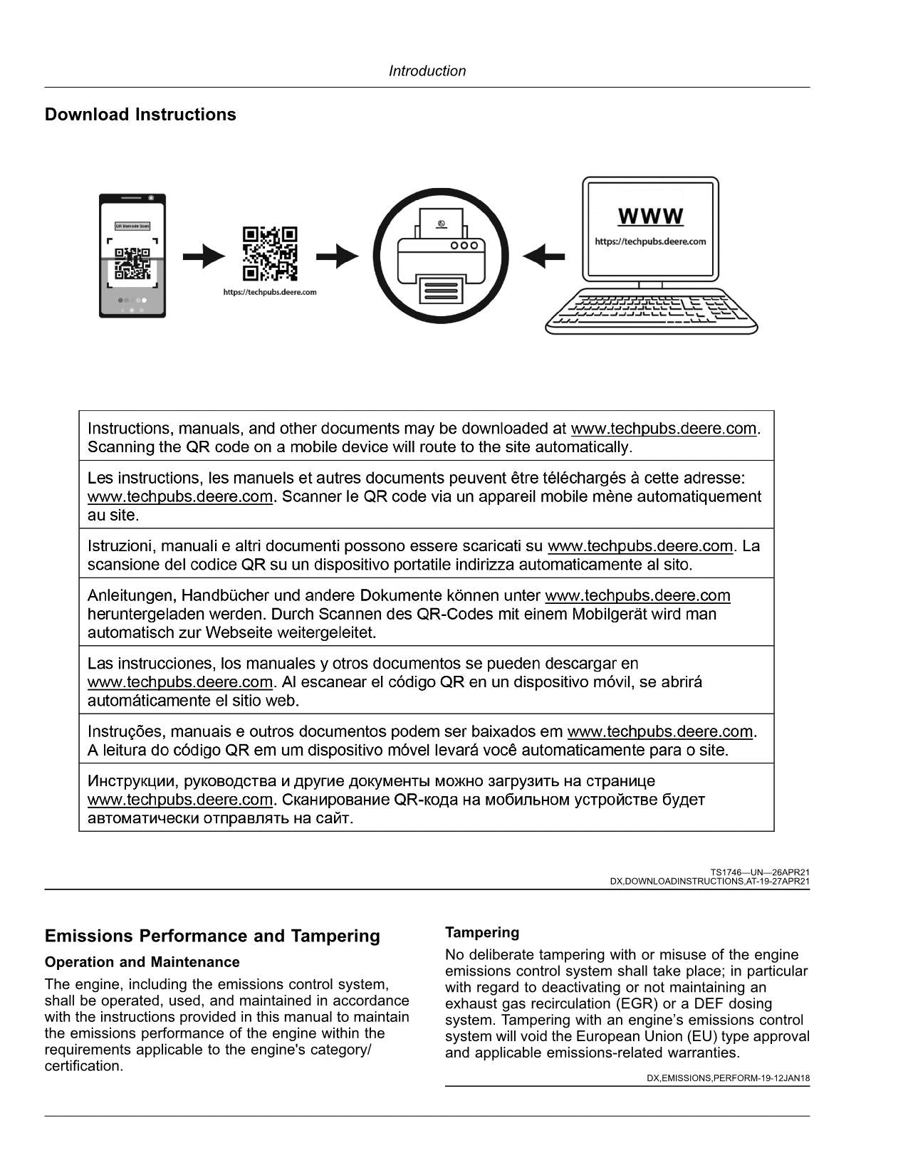 JOHN DEERE OMDXE11749 COMBINE OPERATOR MANUAL