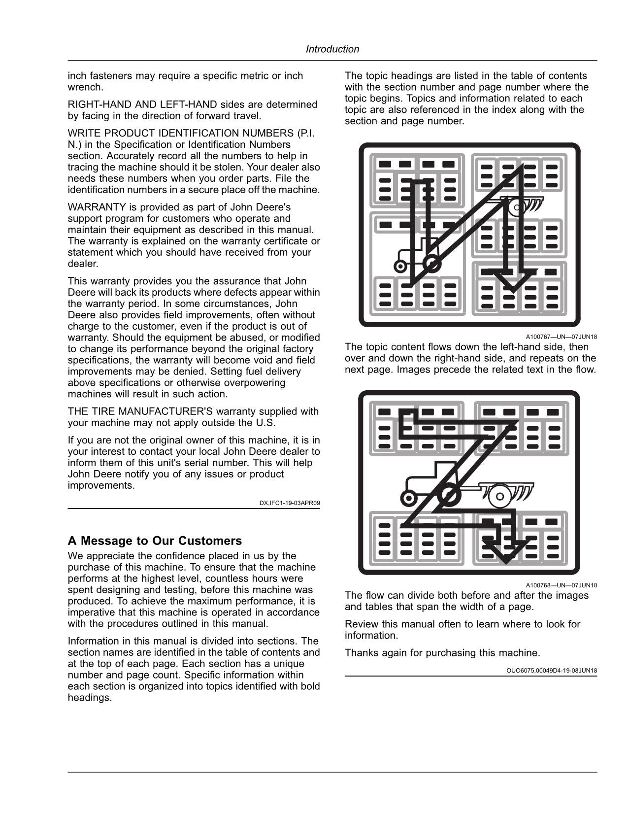 JOHN DEERE S760 S780 S770 S790 MÄHDRESCHER-BETRIEBSHANDBUCH Nr. 5