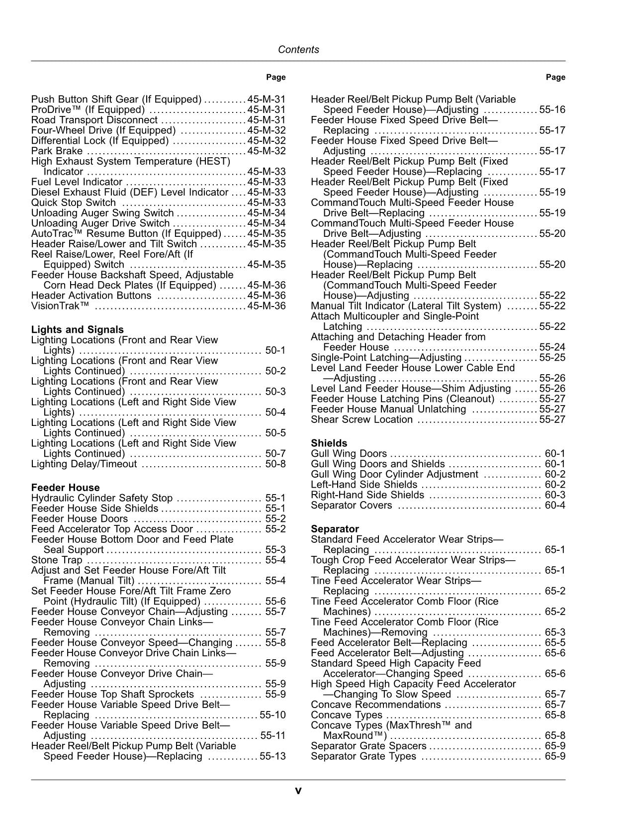 JOHN DEERE S760 S780 S770 S790 MÄHDRESCHER-BETRIEBSHANDBUCH Nr. 5