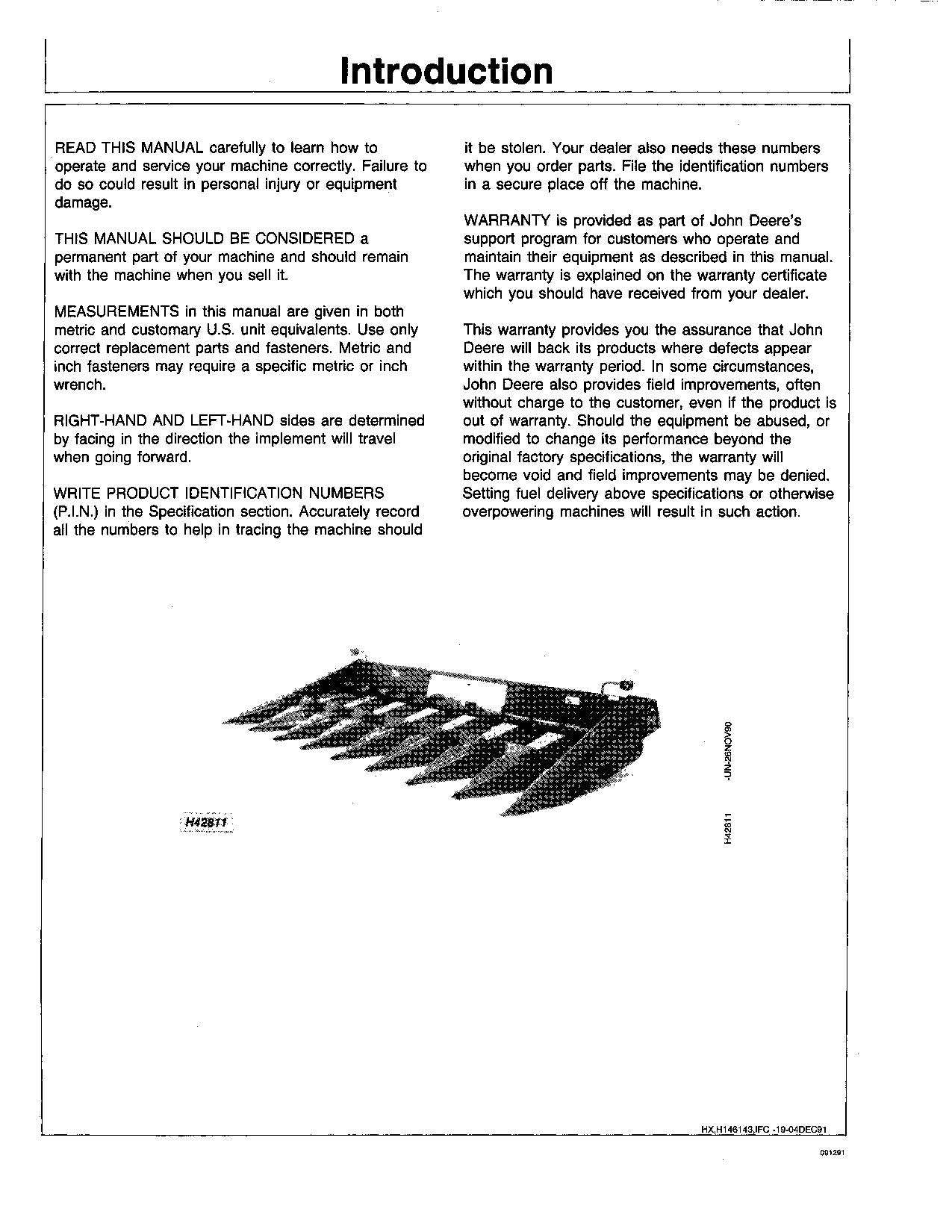 JOHN DEERE 1243 844 443 4420 4425 6620 7720 8820 9400 COMBINE OPERATOR MANUAL