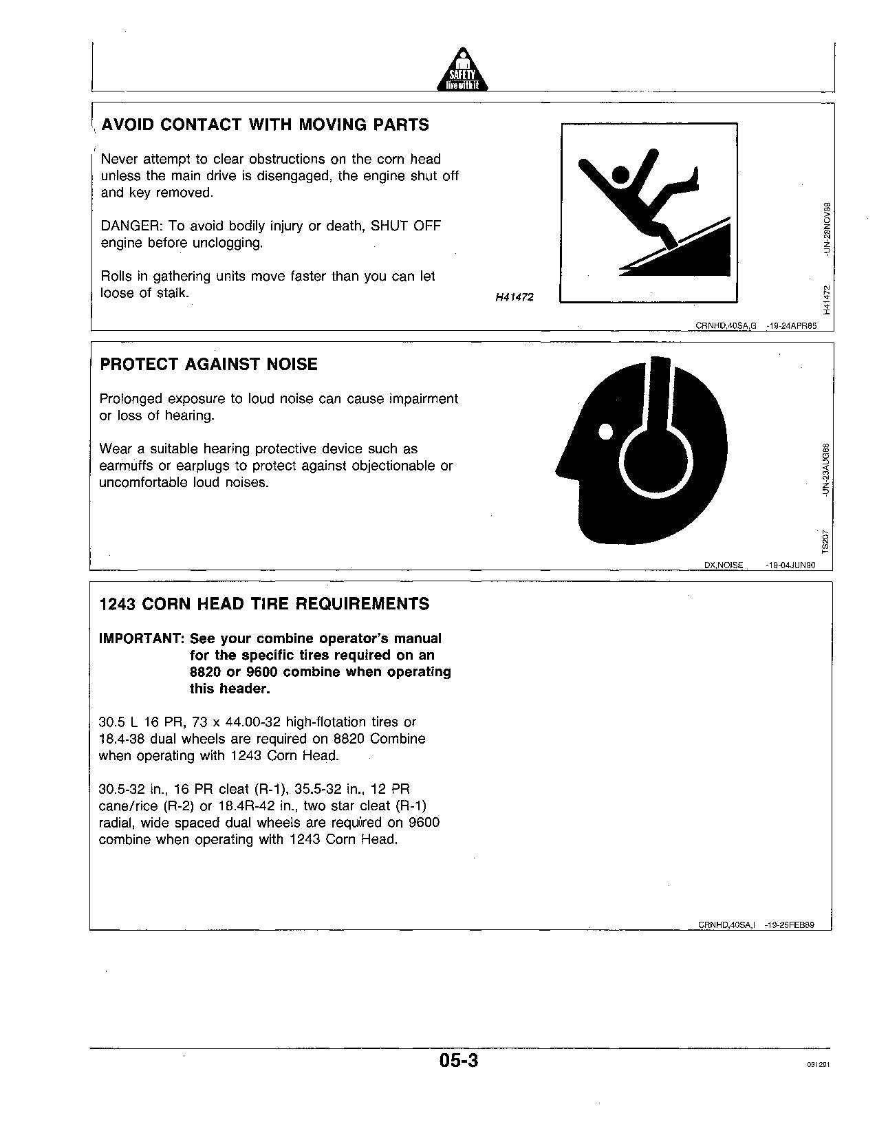 JOHN DEERE 1243 844 443 4420 4425 6620 7720 8820 9400 COMBINE OPERATOR MANUAL