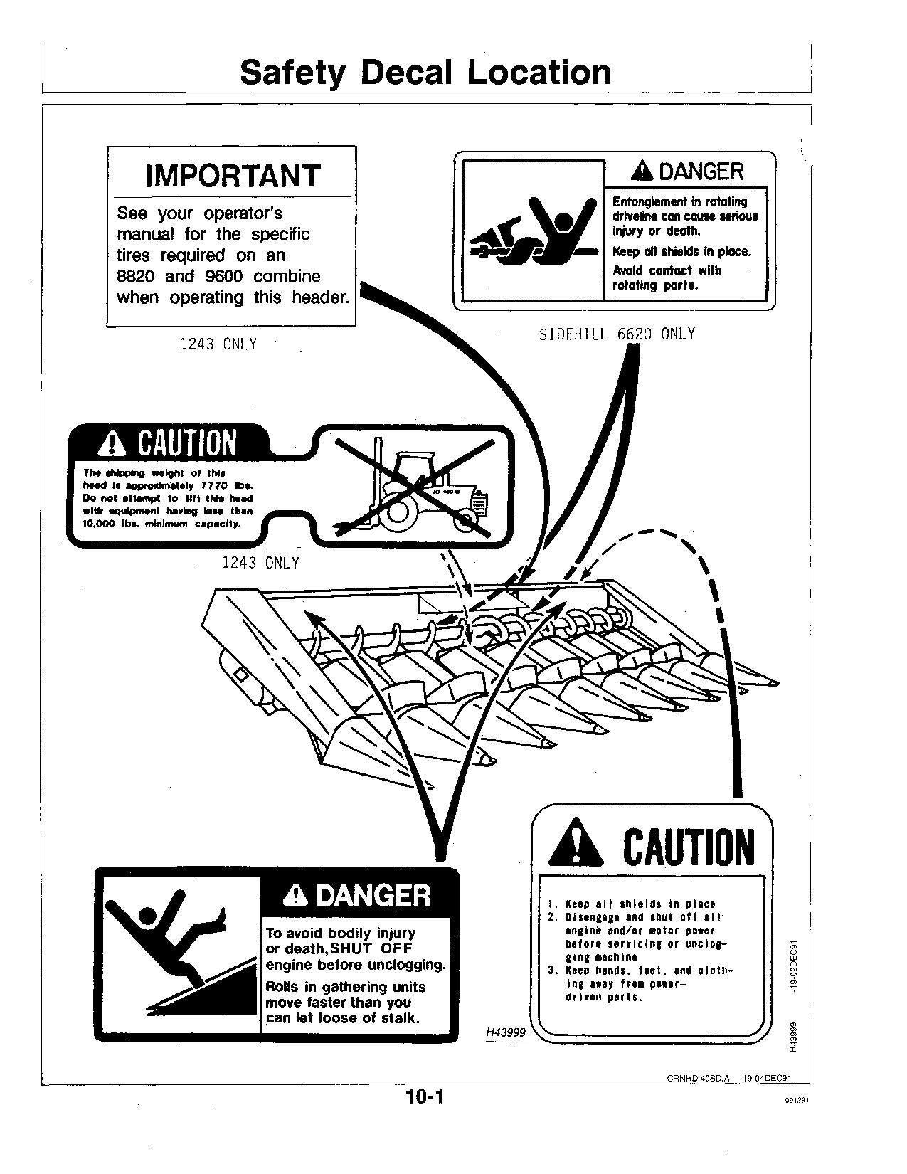 JOHN DEERE 1243 844 443 4420 4425 6620 7720 8820 9400 COMBINE OPERATOR MANUAL