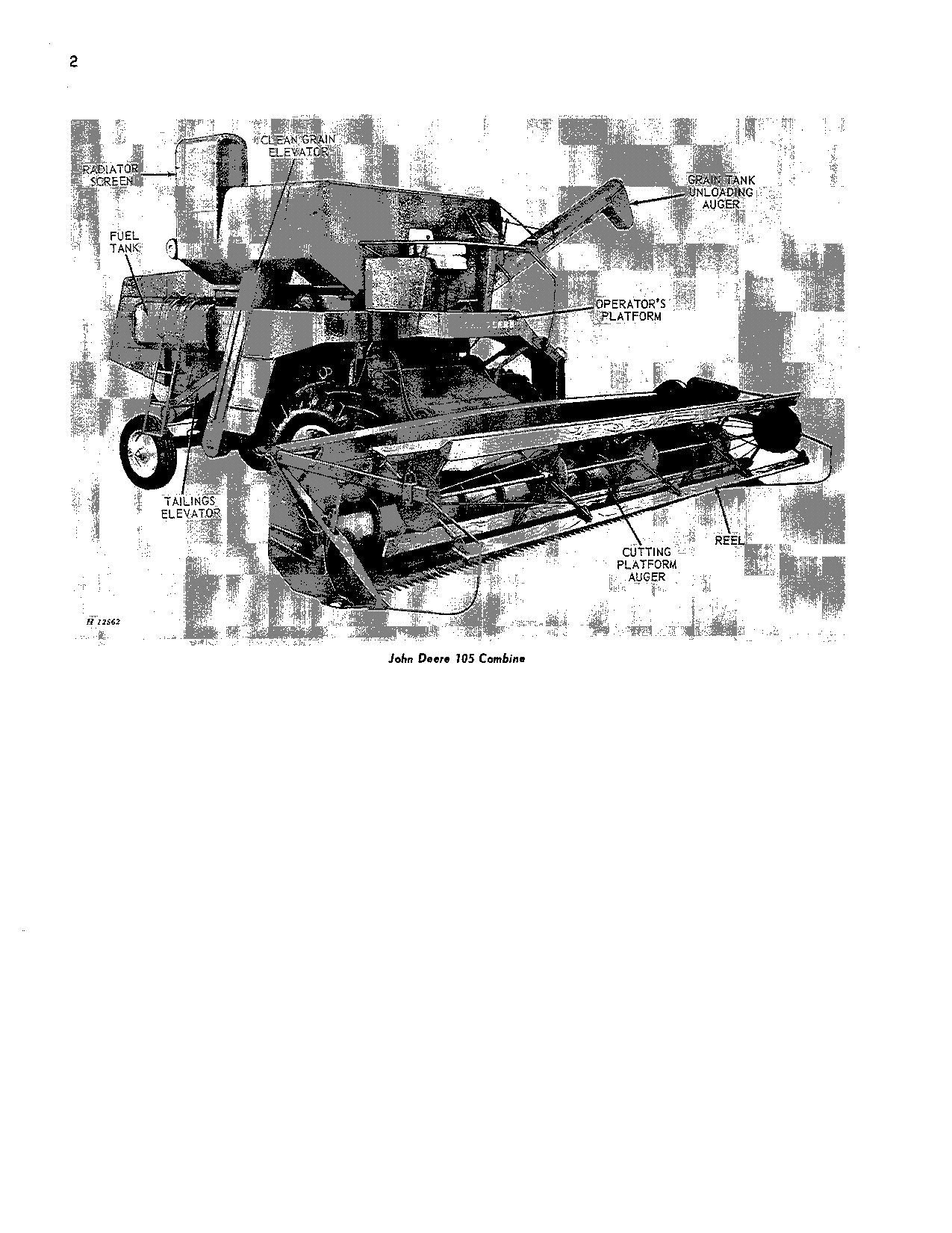 MANUEL D'UTILISATION DE LA MOISSONNEUSE-BATTEUSE JOHN DEERE 105 55 95 #1