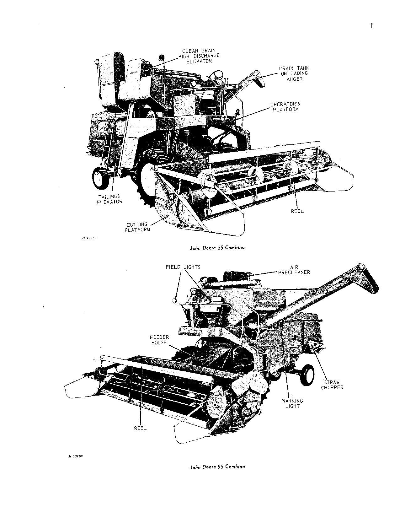 JOHN DEERE 105 55 95 MÄHDRESCHER BEDIENUNGSANLEITUNG #2