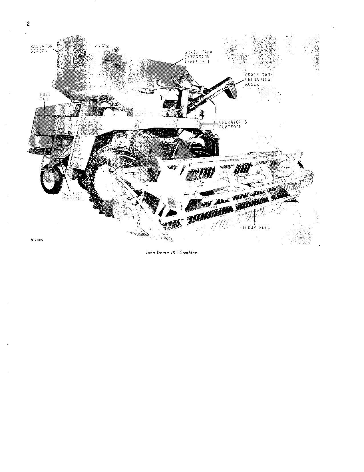 JOHN DEERE 105 55 95 MÄHDRESCHER-BETRIEBSHANDBUCH Nr. 3