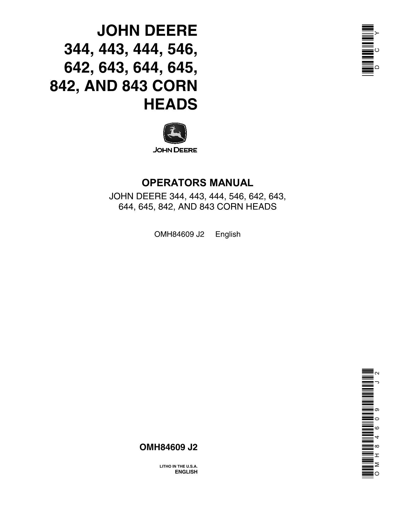 JOHN DEERE 95 4400 6600 6620 7700 3300 105 642 55 443 3 MÄHDRESCHER-BETRIEBSHANDBUCH