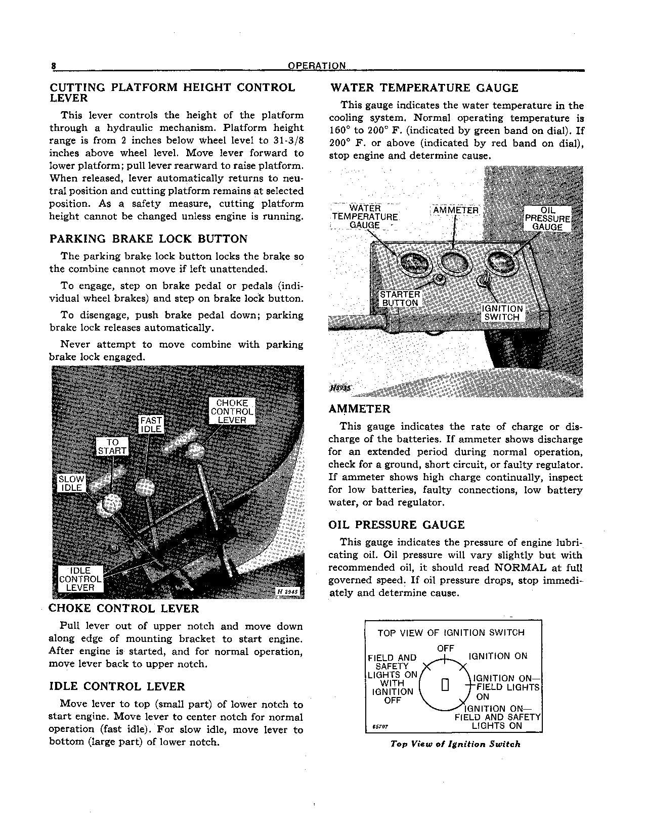 JOHN DEERE 40 COMBINE OPERATOR MANUAL #2