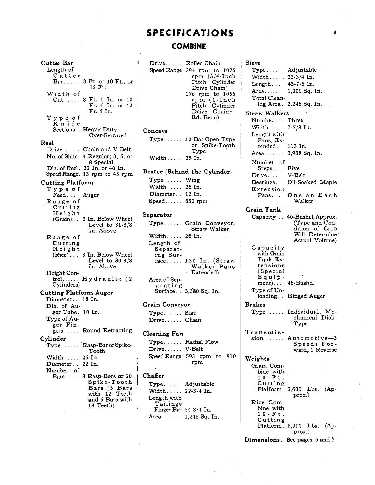 JOHN DEERE 45 MÄHDRESCHER-BETRIEBSHANDBUCH NR. 9