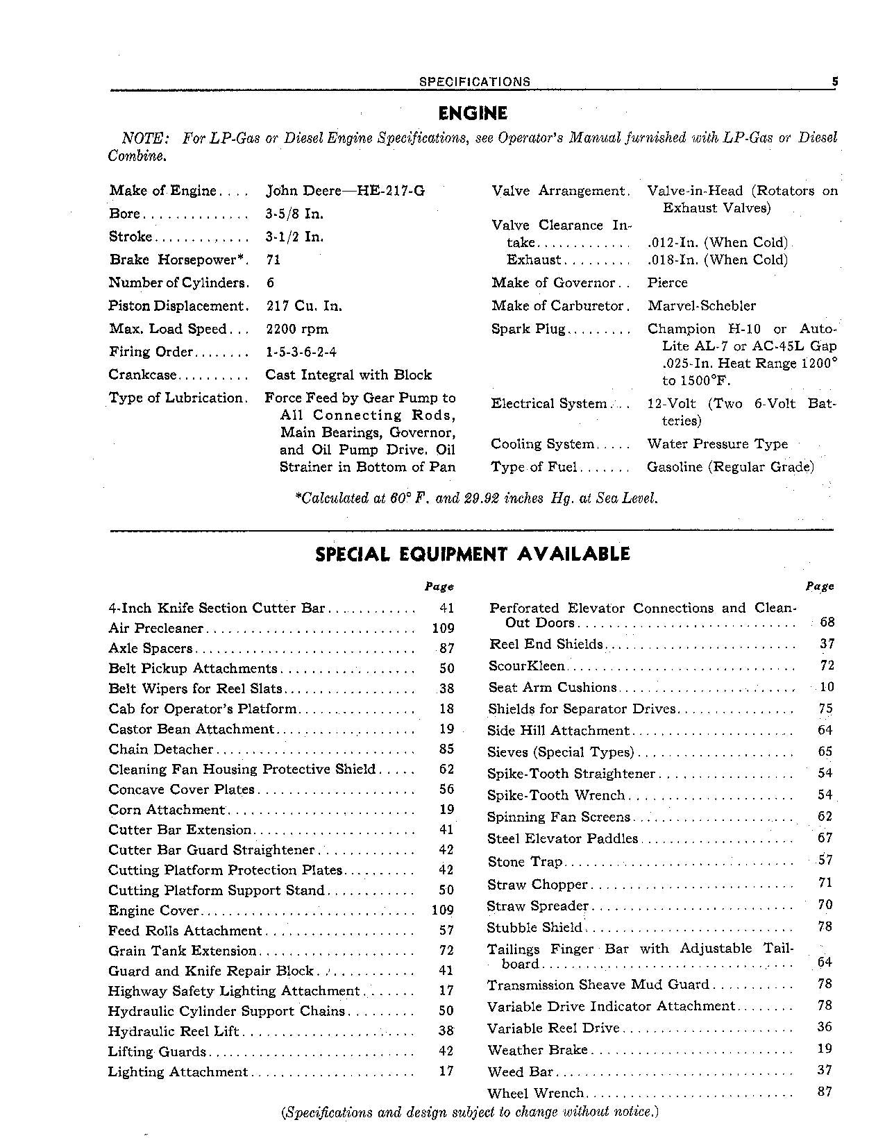 JOHN DEERE 55 MÄHDRESCHER-BETRIEBSHANDBUCH NR. 4