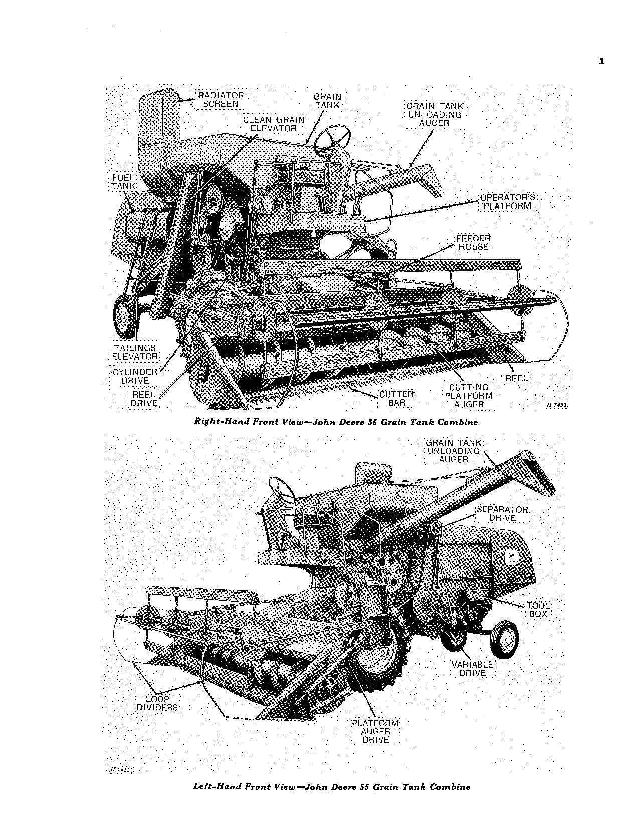 JOHN DEERE 55 MÄHDRESCHER-BETRIEBSHANDBUCH NR. 4