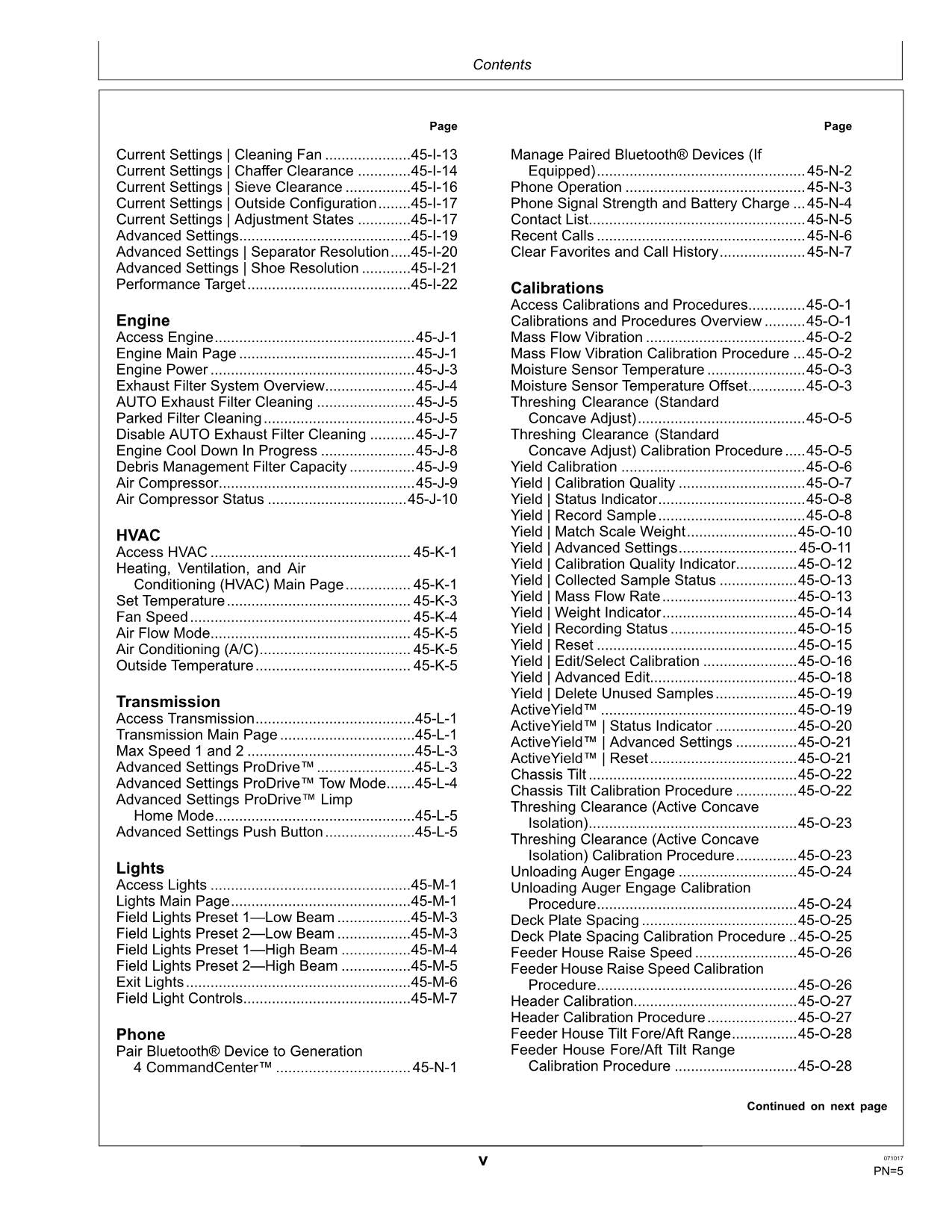 JOHN DEERE S760 S770 S780 S790 MÄHDRESCHER-BETRIEBSHANDBUCH Nr. 5