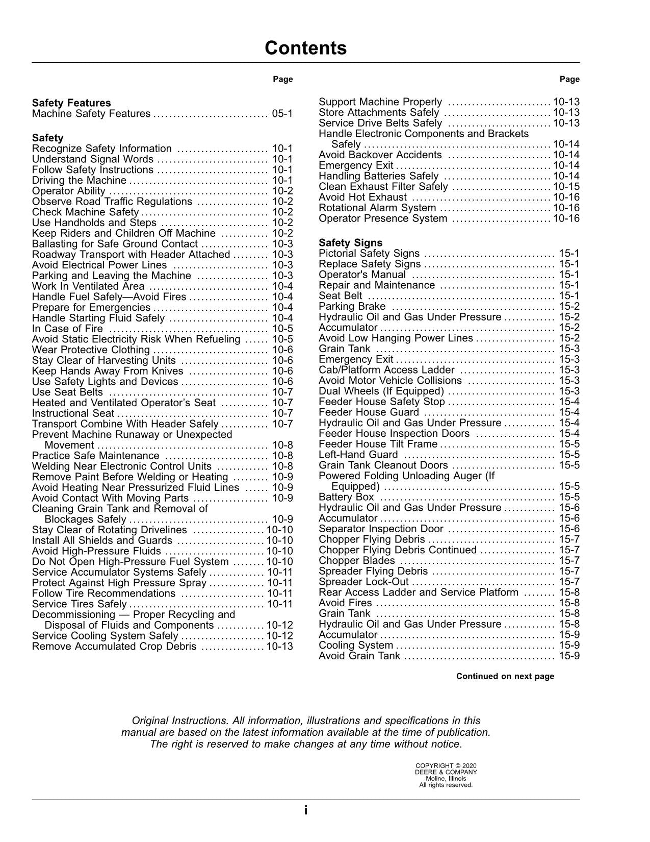 JOHN DEERE S760 S770 S780 S785 S790 MÄHDRESCHER-BETRIEBSHANDBUCH Nr. 4