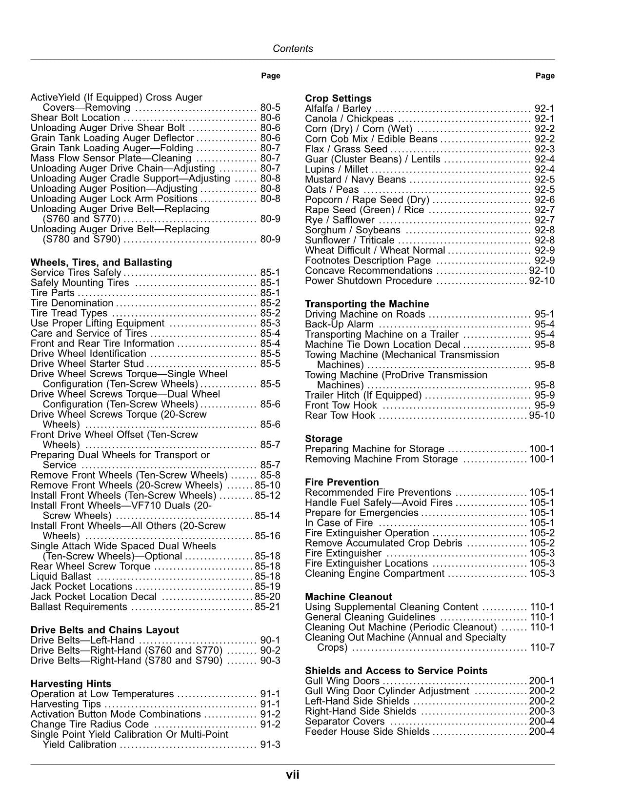 JOHN DEERE S760 S780 S770 MÄHDRESCHER-BETRIEBSHANDBUCH