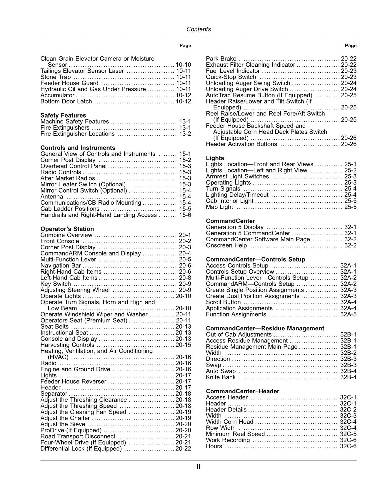 JOHN DEERE S760 S780 S770 MÄHDRESCHER-BETRIEBSHANDBUCH