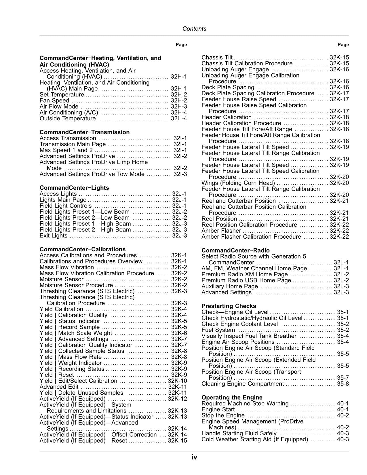 JOHN DEERE S760 S780 S770 MÄHDRESCHER-BETRIEBSHANDBUCH