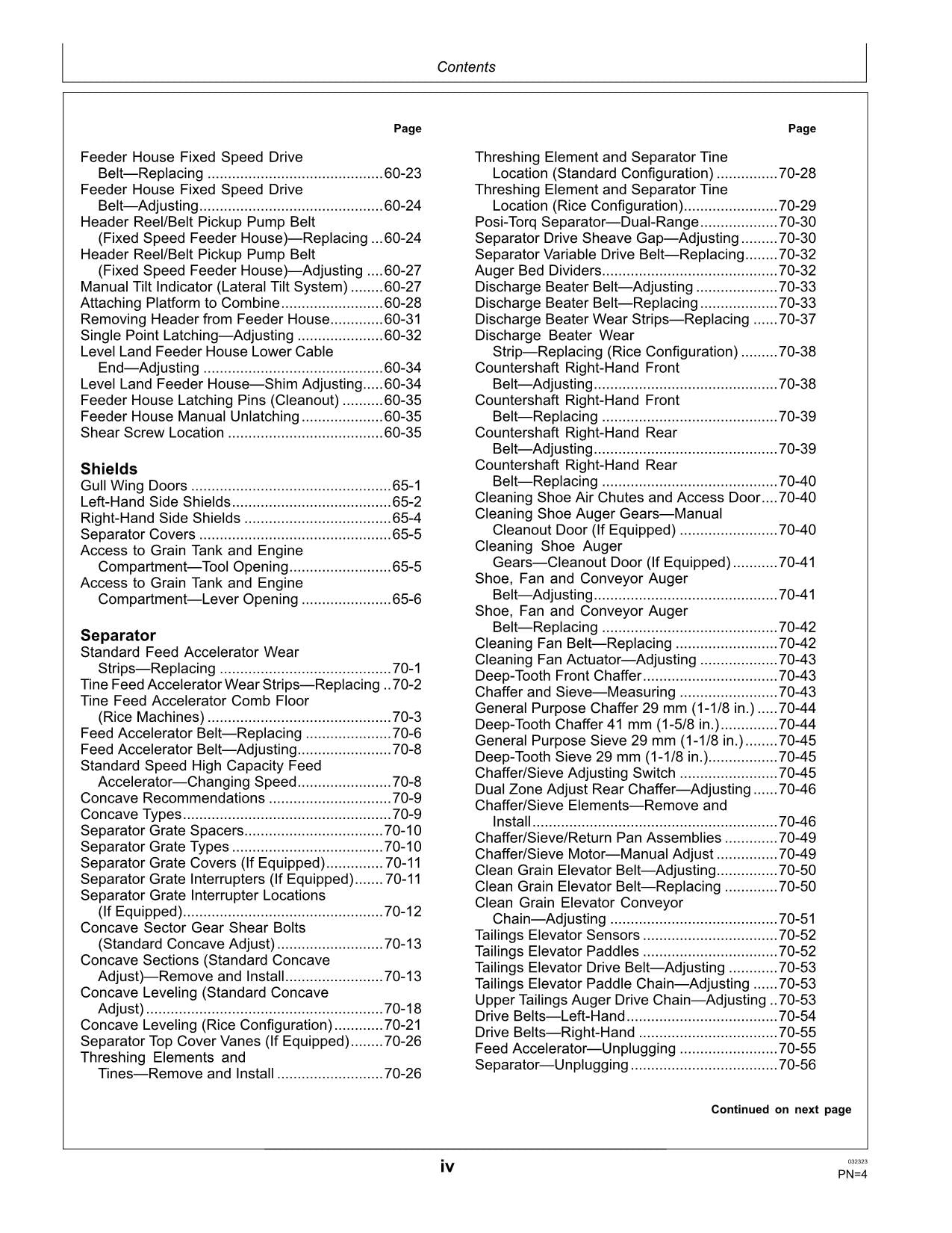 JOHN DEERE S550 COMBINE OPERATOR MANUAL #3