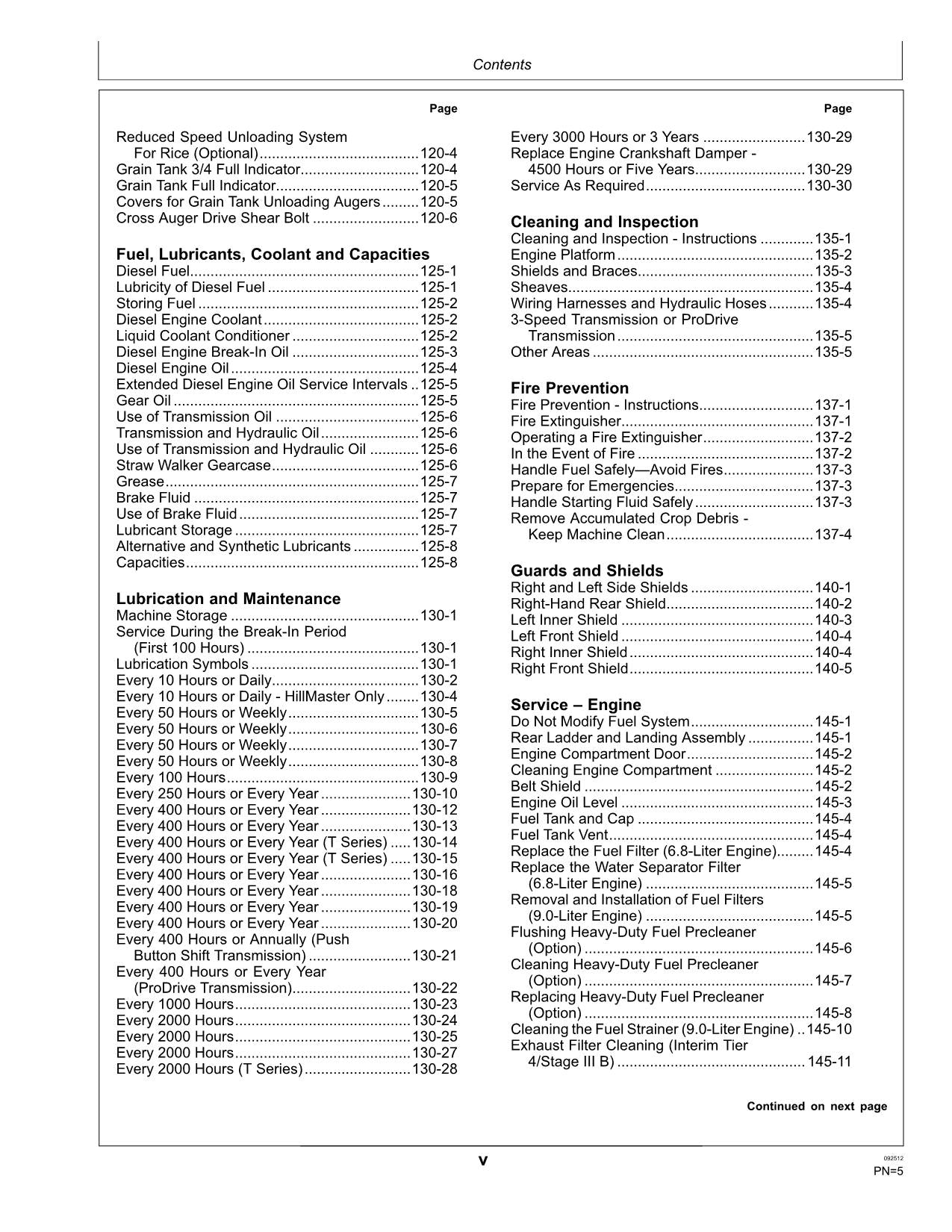 JOHN DEERE W540 W550 W650 W660 T550 COMBINE OPERATOR MANUAL MY2012-MY2013