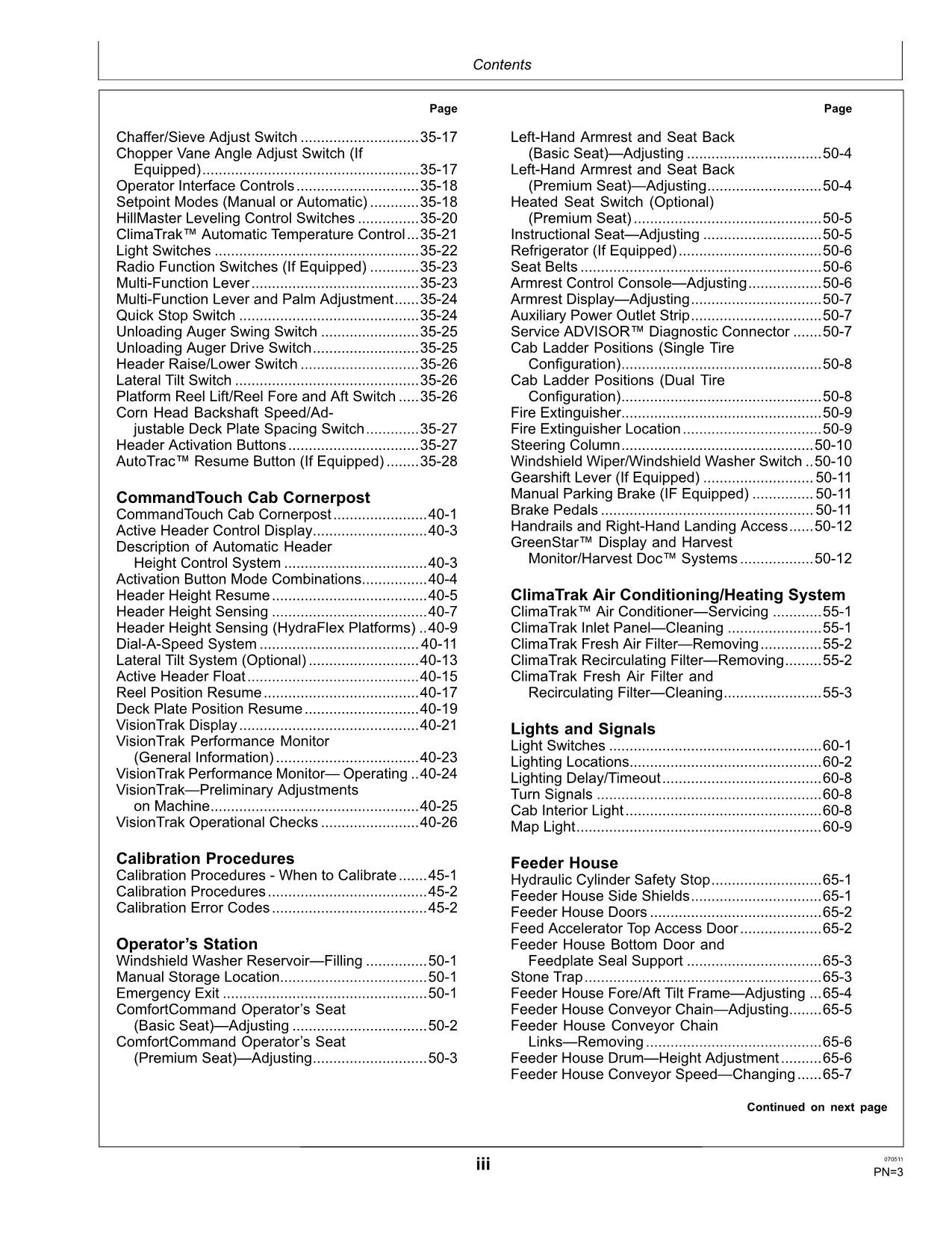 JOHN DEERE S670 MÄHDRESCHER-BETRIEBSHANDBUCH