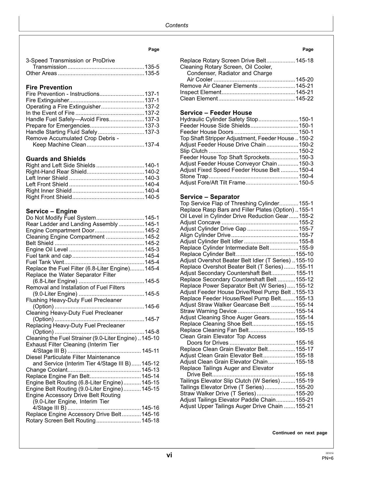 JOHN DEERE W540 W550 T550 T560 T660 T670 MÄHDRESCHER-BETRIEBSHANDBUCH