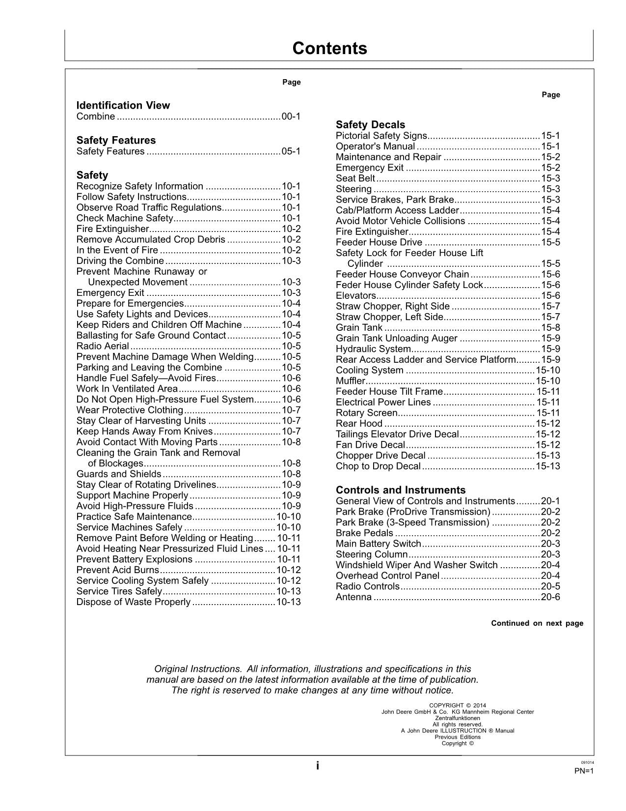 MANUEL D'UTILISATION DE LA MOISSONNEUSE-BATTEUSE JOHN DEERE W540 W550 T550 T560 T660 T670