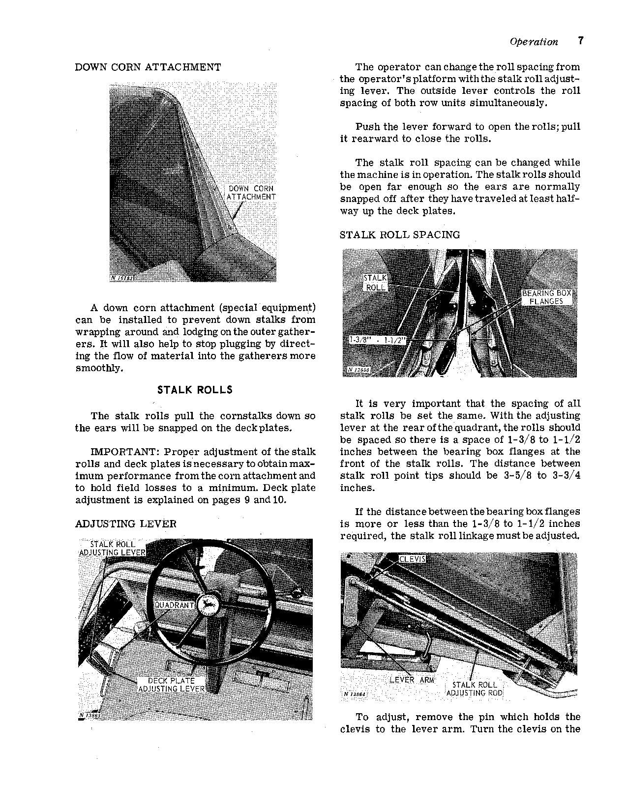 JOHN DEERE 234 COMBINE OPERATOR MANUAL