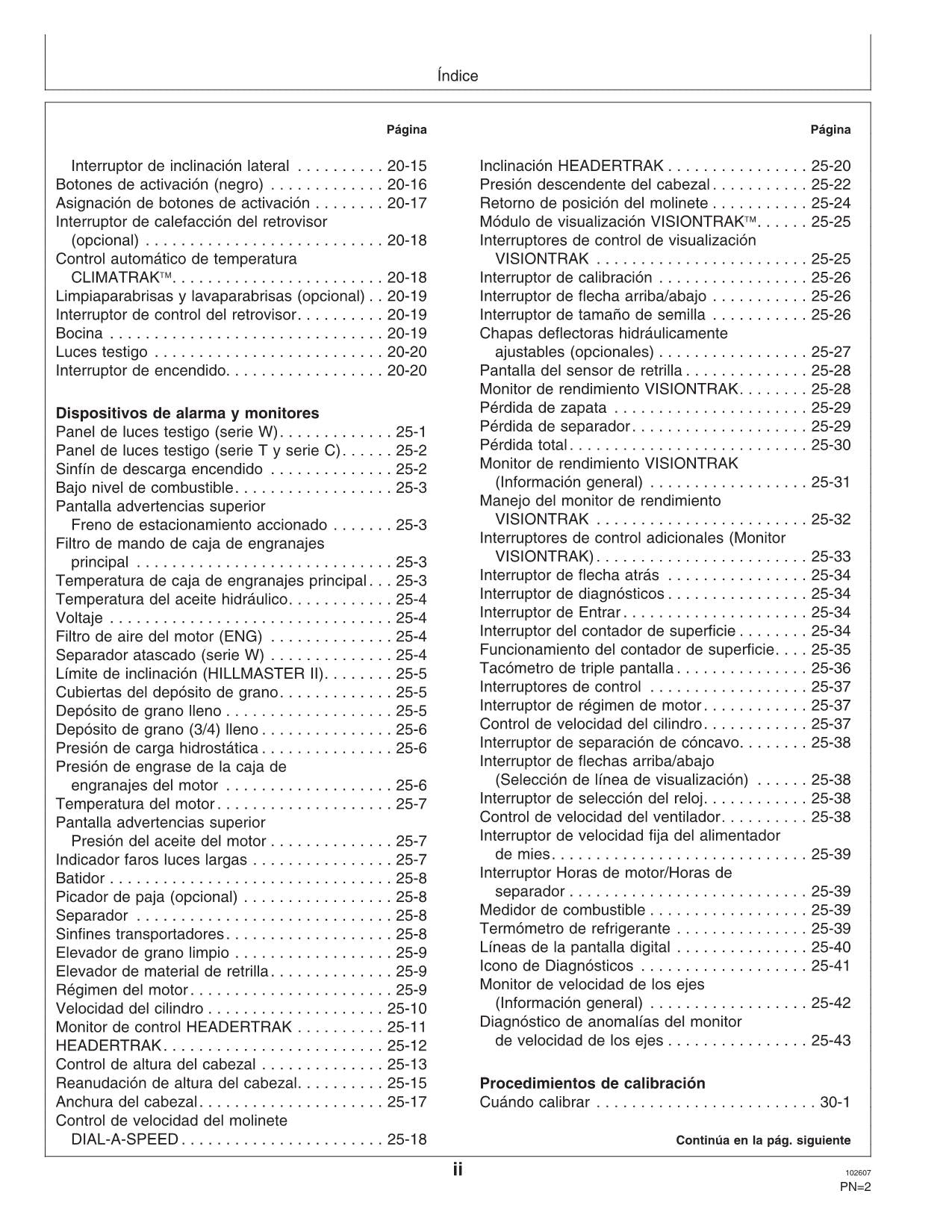 JOHN DEERE W540 W550 W650 W660 T550 T560 COMBINE OPERATOR MANUAL MY2007