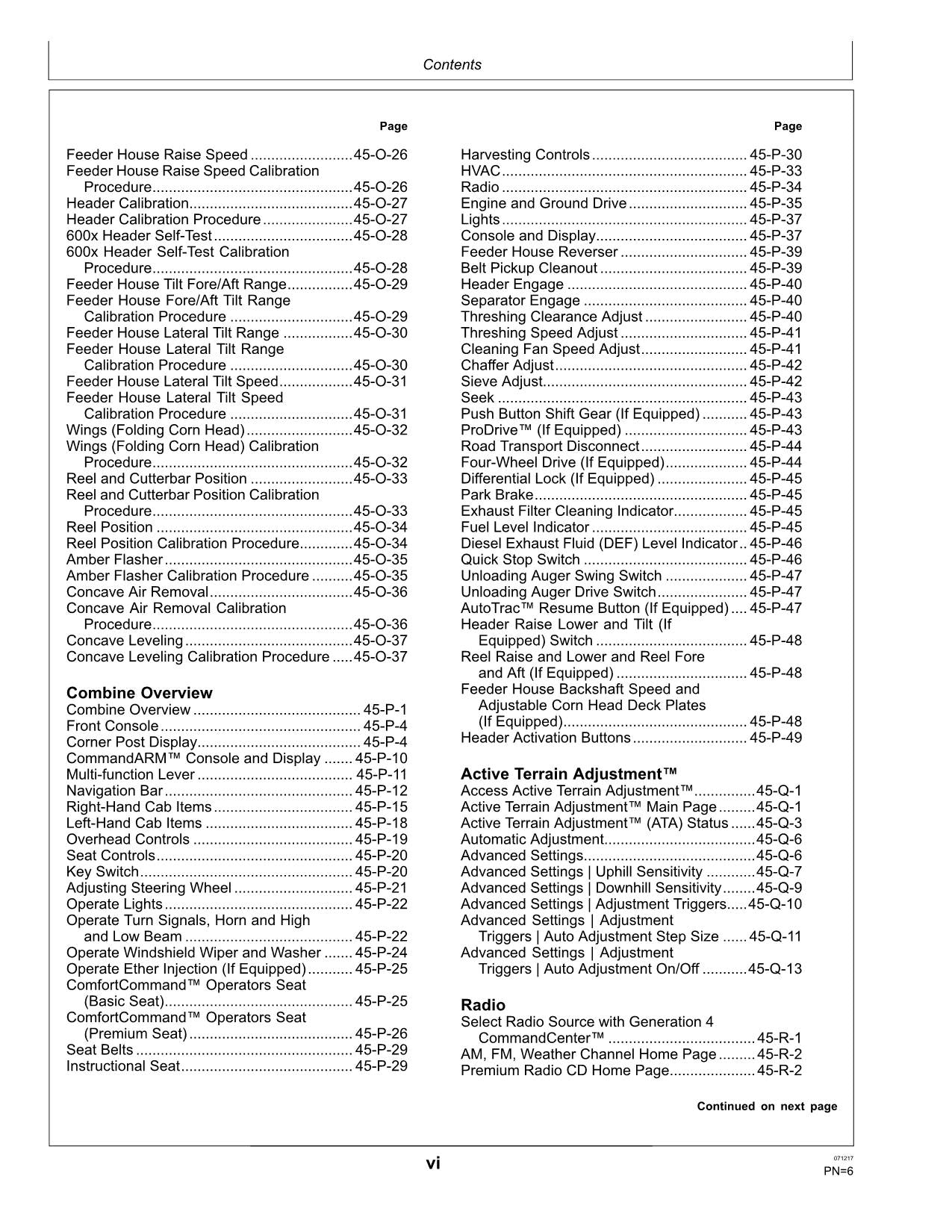 JOHN DEERE S760 S770 S780 S785 S790 MÄHDRESCHER-BETRIEBSHANDBUCH Nr. 6