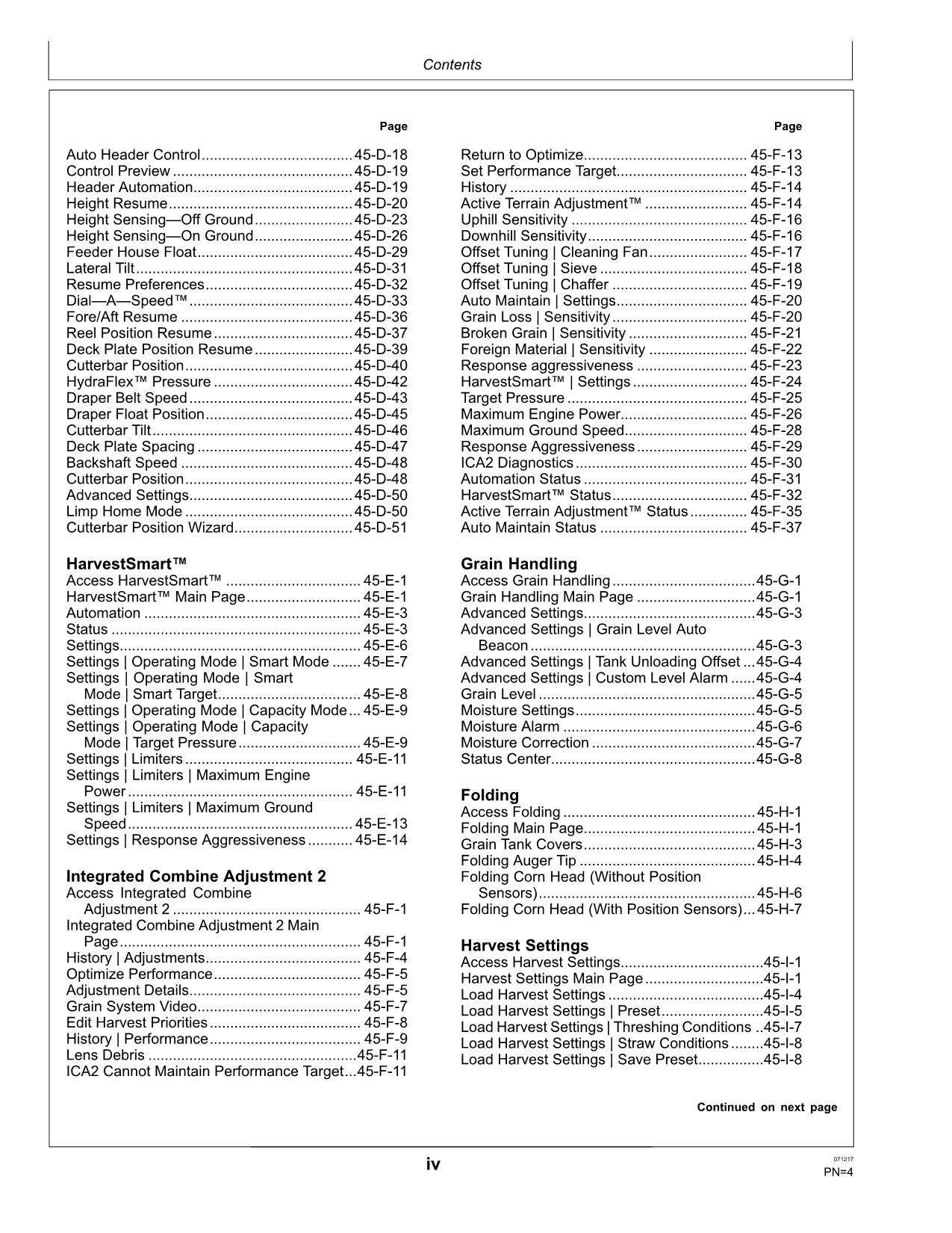 JOHN DEERE S760 S770 S780 S785 S790 MÄHDRESCHER-BETRIEBSHANDBUCH Nr. 6