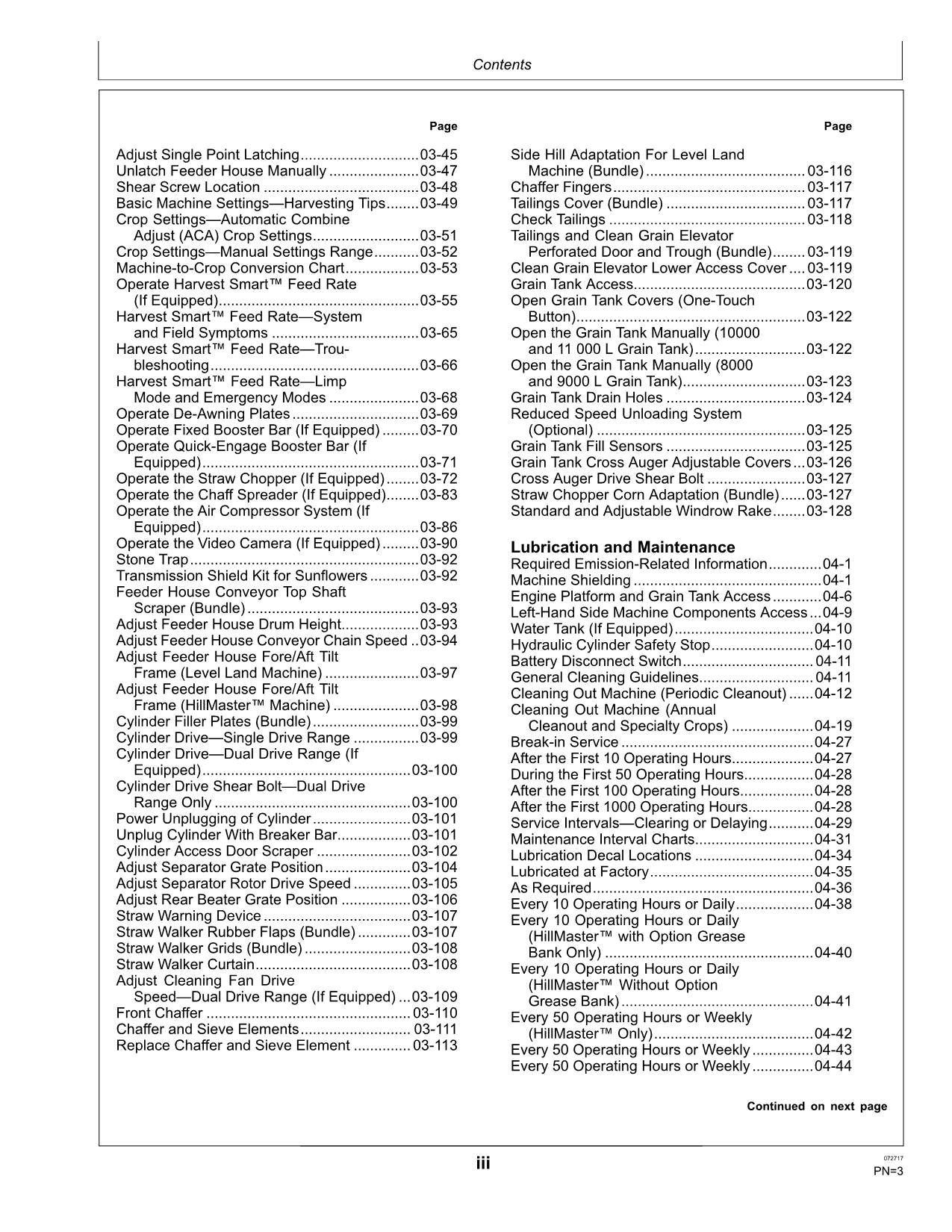 JOHN DEERE T670 MÄHDRESCHER-BETRIEBSHANDBUCH